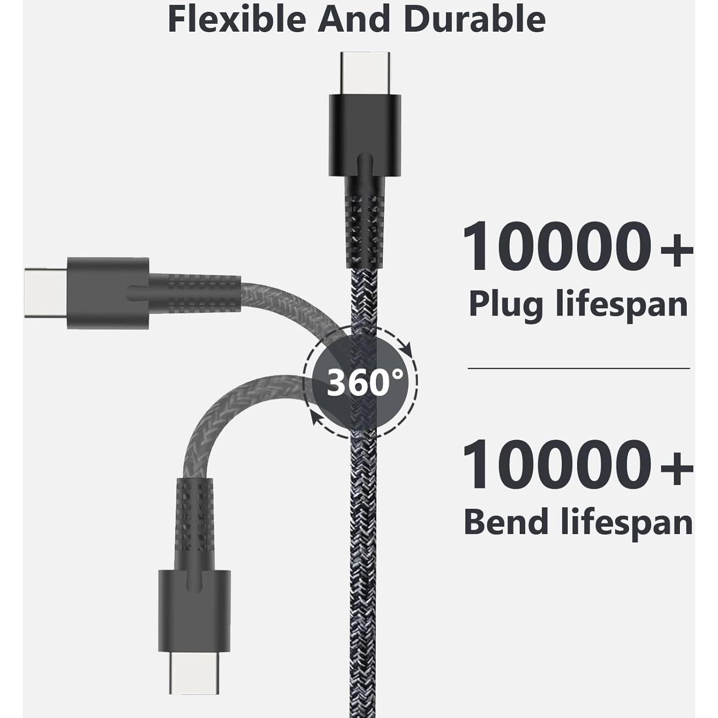 Cargador USB C 65W JEIBAO para HP Chromebook y EliteBook