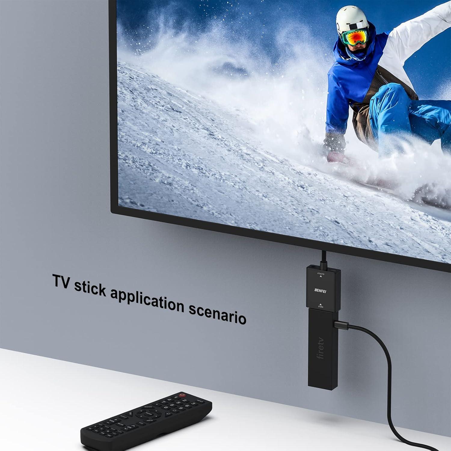 Adaptador HDMI a VGA Benfei - 2 Paquetes, 1080p, Negro