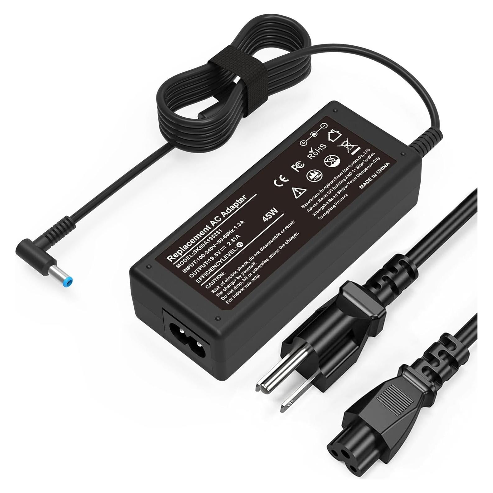 Cargador 45W HP Punta Azul 4.5mm Compatible Laptops