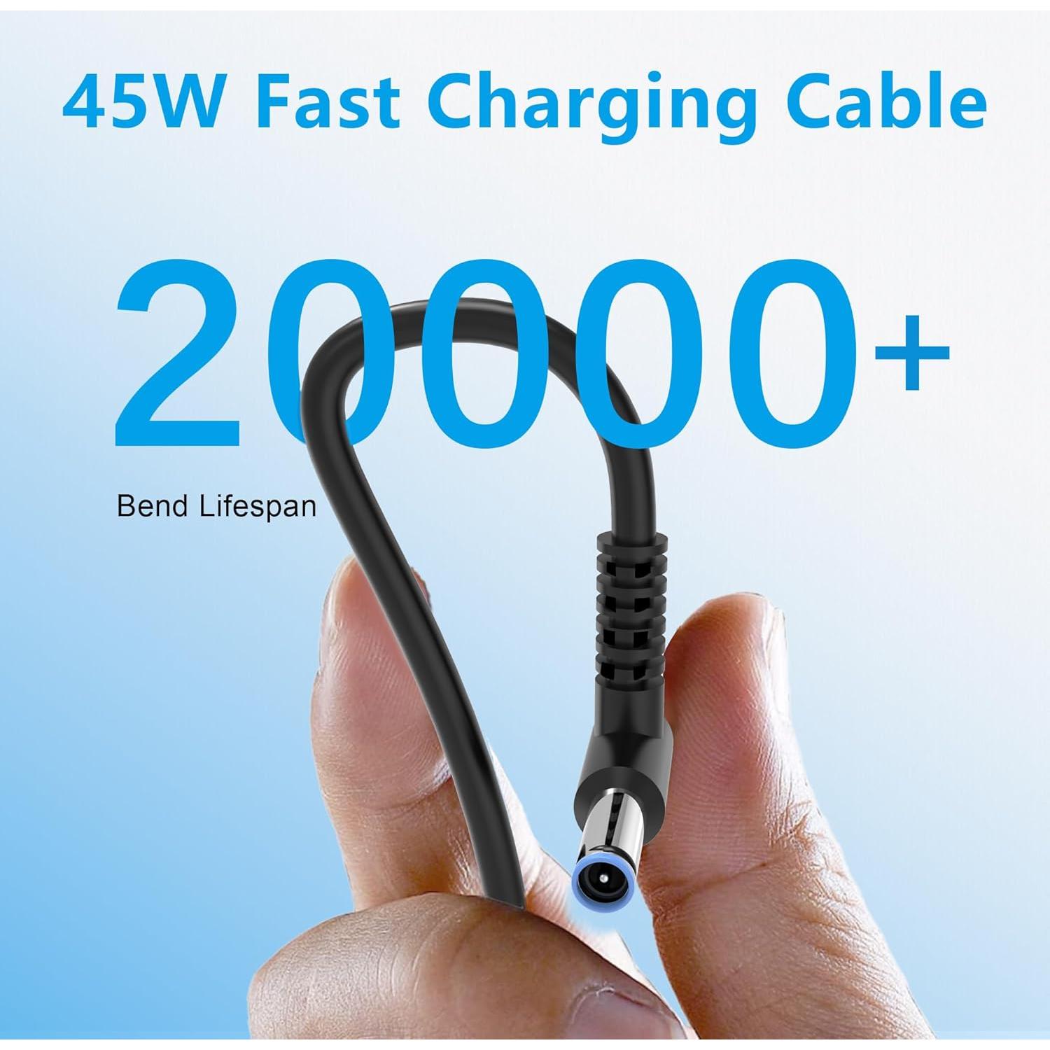 Cargador 45W HP Punta Azul 4.5mm Compatible Laptops