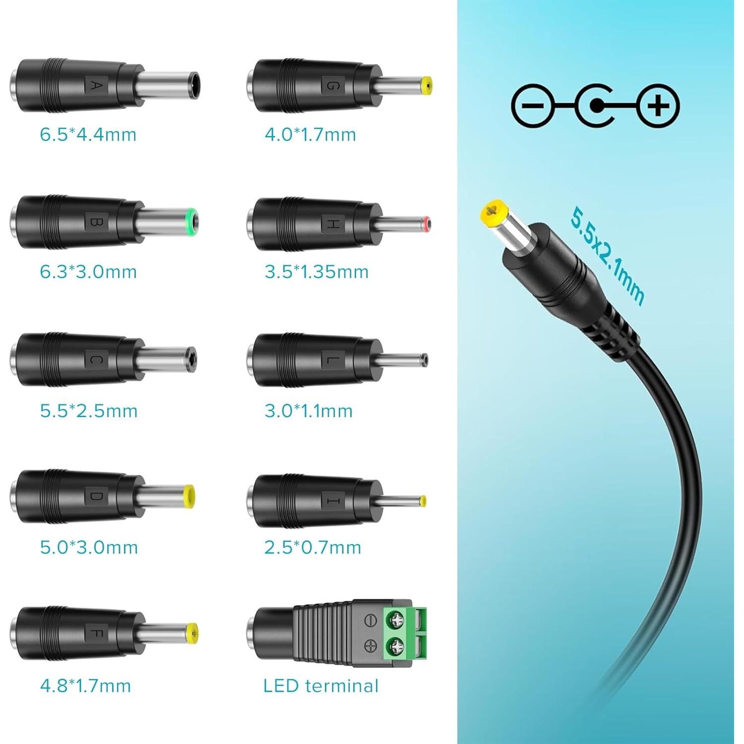 Adaptador de CA Universal ZOZOPlus 45W 5-15V para Electrónica