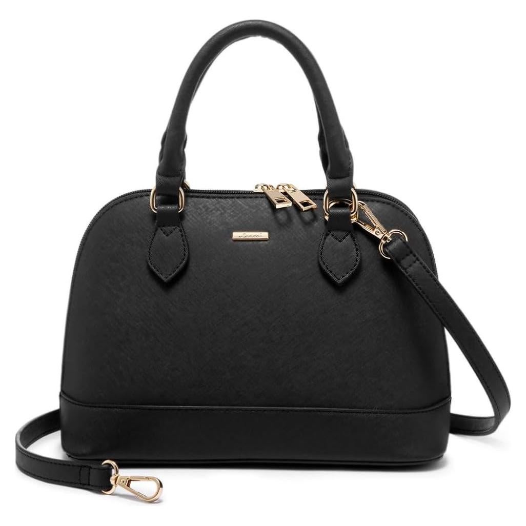 Bolso Cruzado LOVEVOOK Negro Doble Cierre 24x11x18 cm