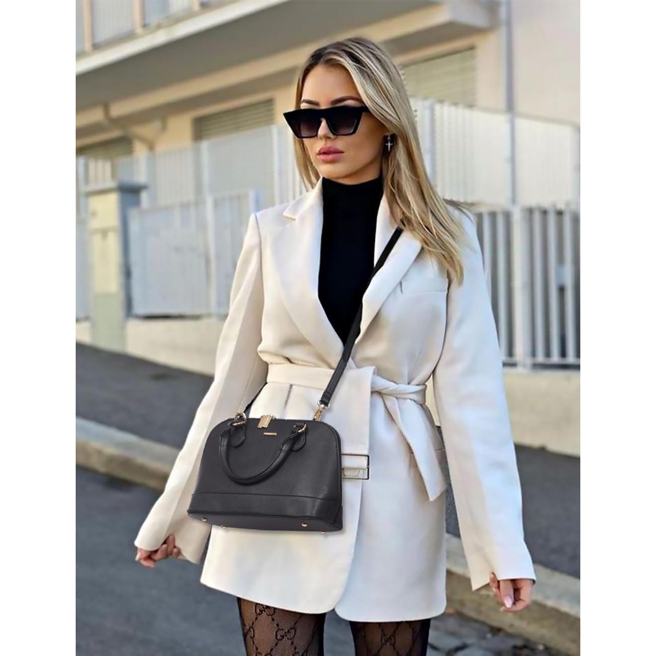 Bolso Cruzado LOVEVOOK Negro Doble Cierre 24x11x18 cm