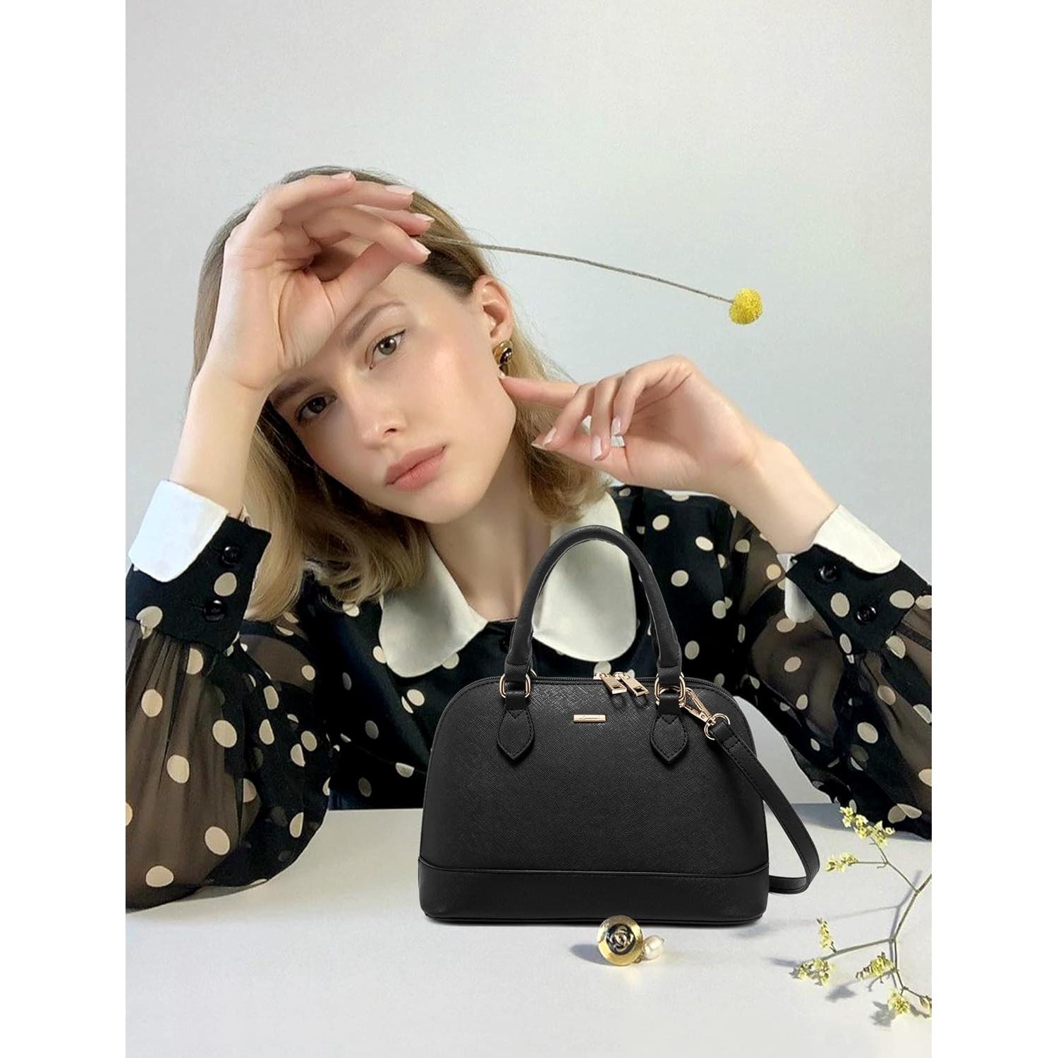 Bolso Cruzado LOVEVOOK Negro Doble Cierre 24x11x18 cm