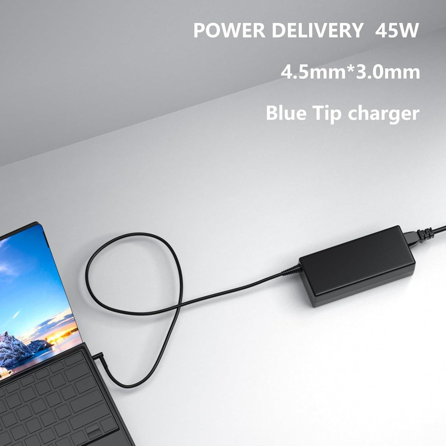 Cargador 45W HP para Laptop con Punta Azul 19.5V 2.31A