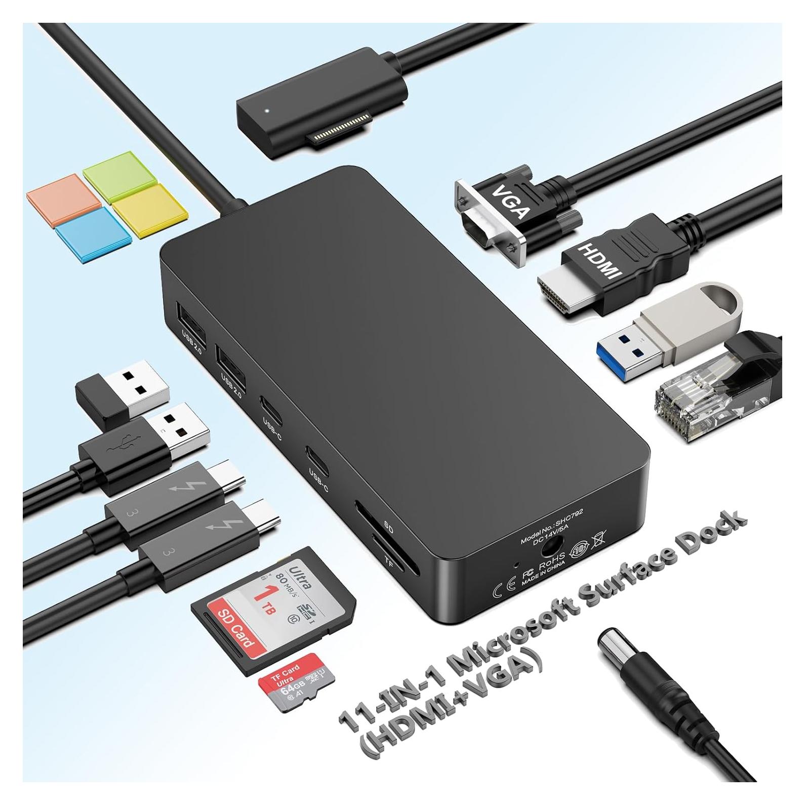 Estación de Acoplamiento Microsoft Surface Dock 11 en 1 4K HDMI