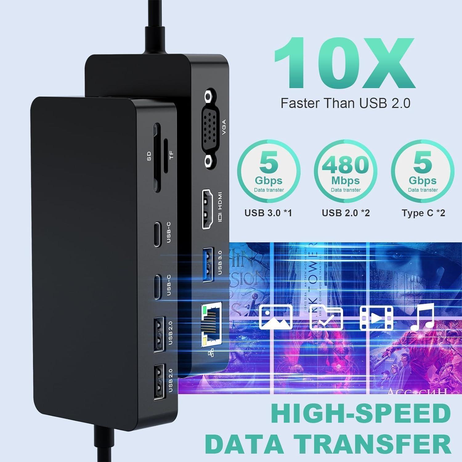 Estación de Acoplamiento Microsoft Surface Dock 11 en 1 4K HDMI