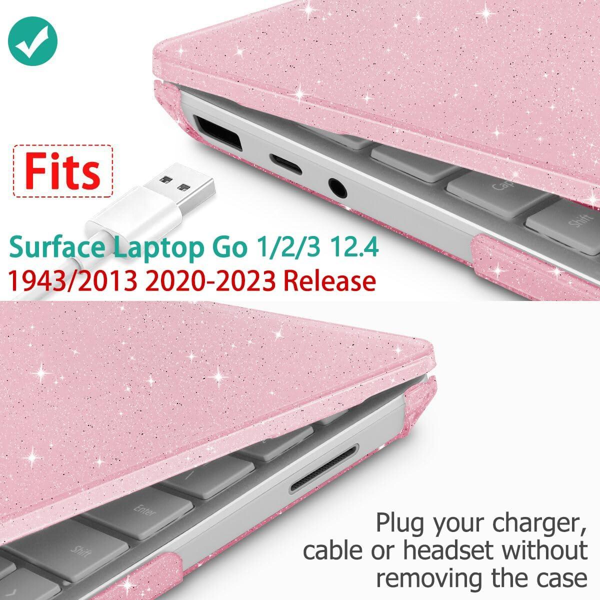 Funda dura Tuiklol para Microsoft Surface Laptop Go 12.4" Rosa