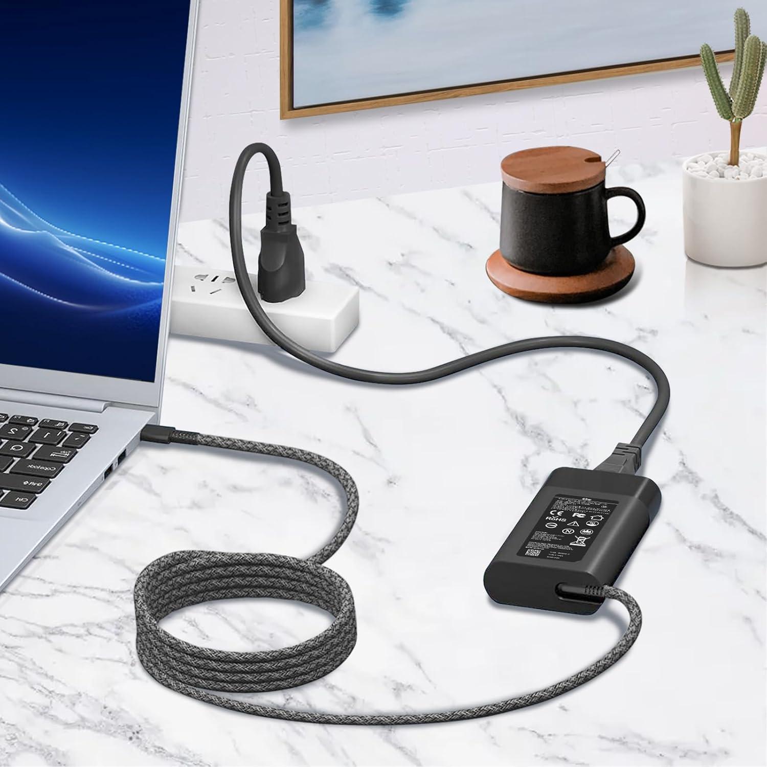 Cargador USB C 65W SiKER para Laptop HP - Compatible con Spectre, Chromebook