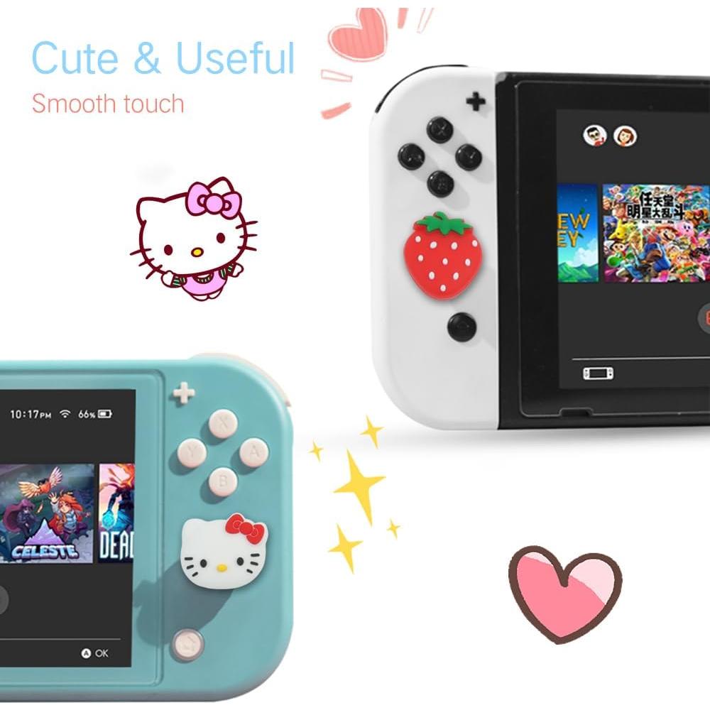 Tapas de Joystick PERFECTSIGHT Gato y Fresa para Switch