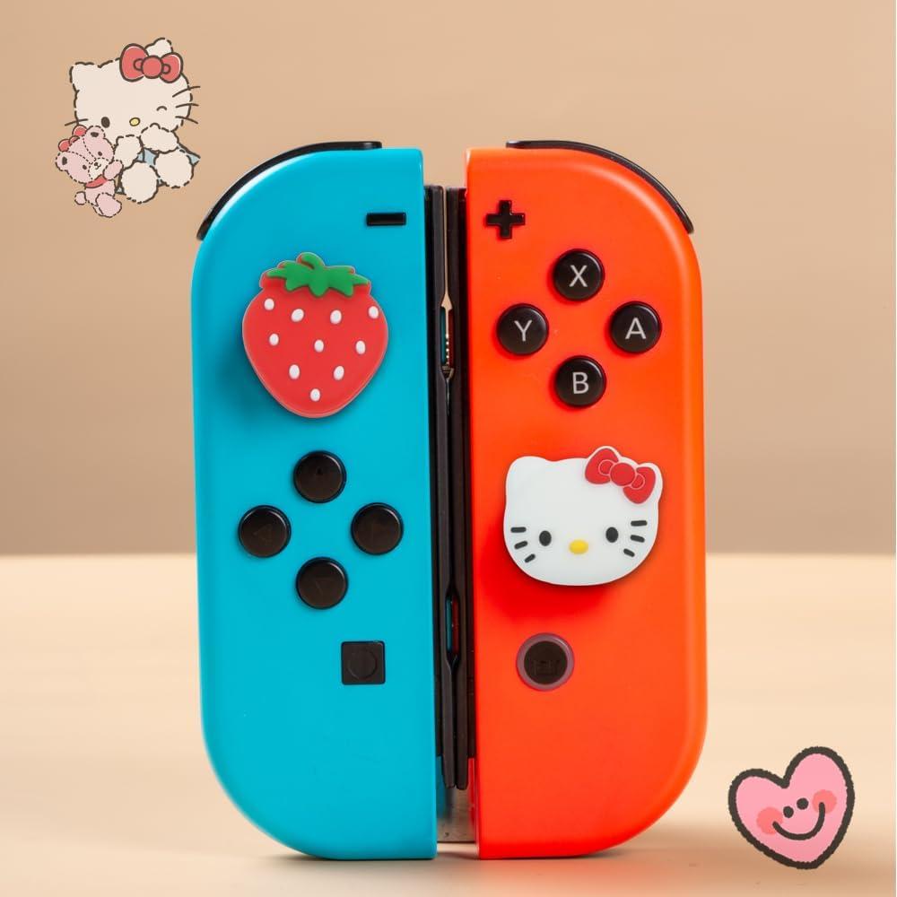 Tapas de Joystick PERFECTSIGHT Gato y Fresa para Switch