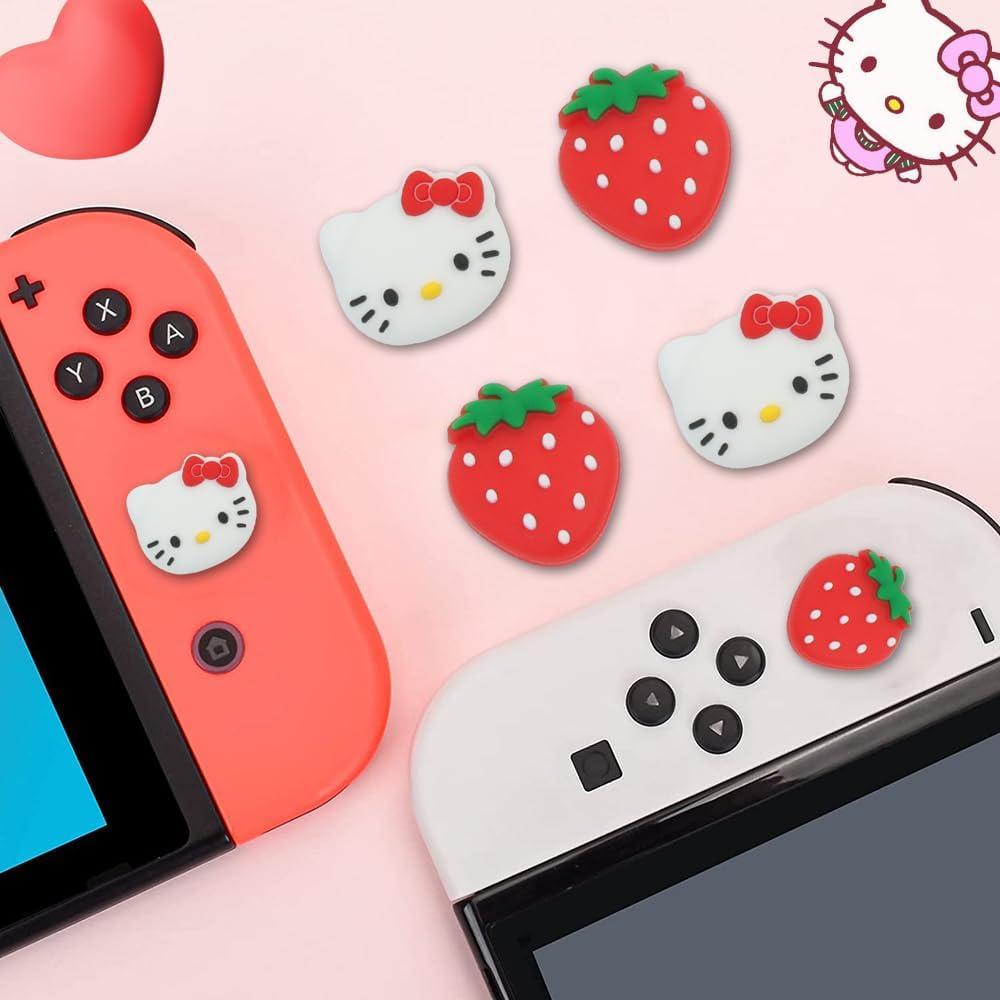 Tapas de Joystick PERFECTSIGHT Gato y Fresa para Switch