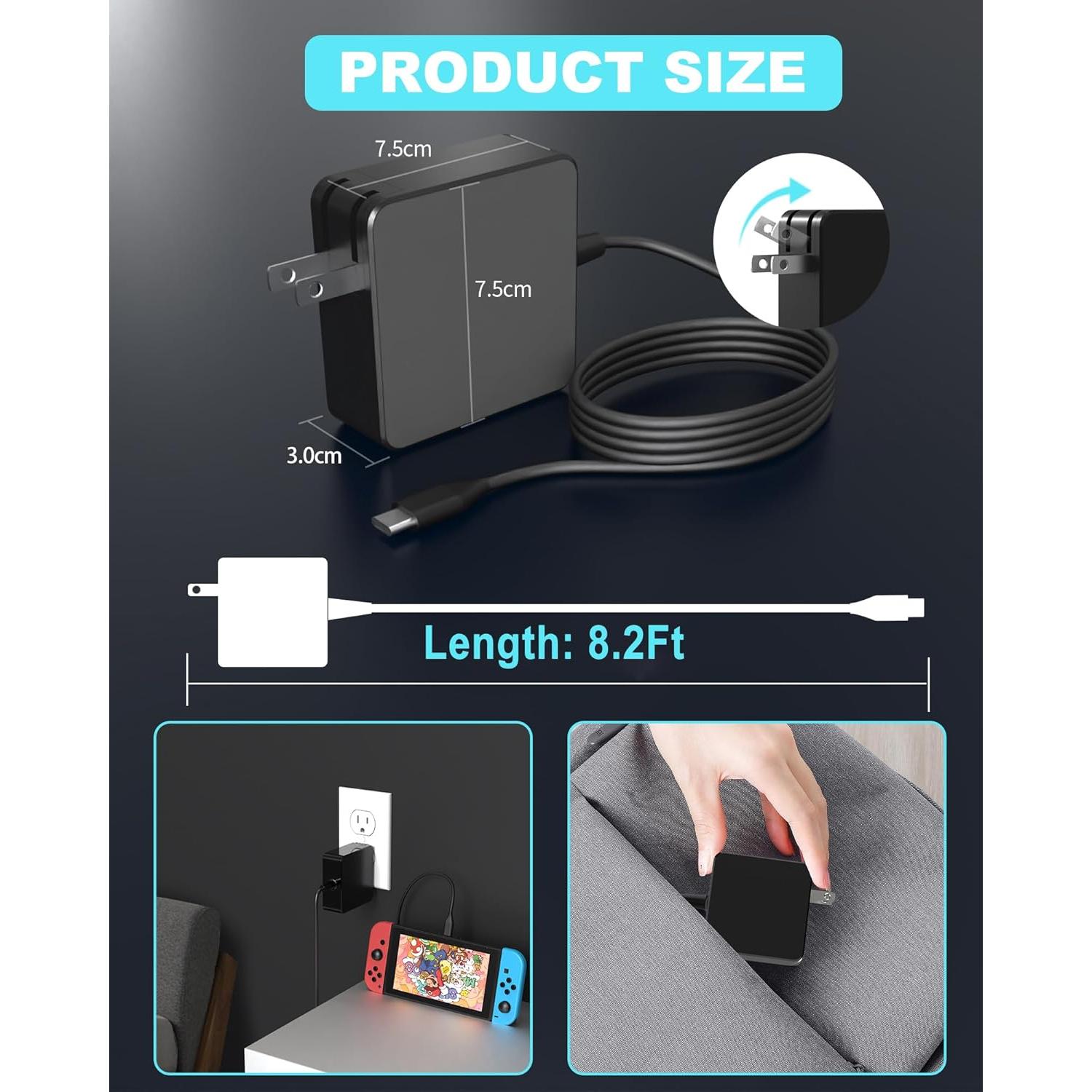 Cargador USB C 65W para Laptop Asus Zenbook y Surface Pro