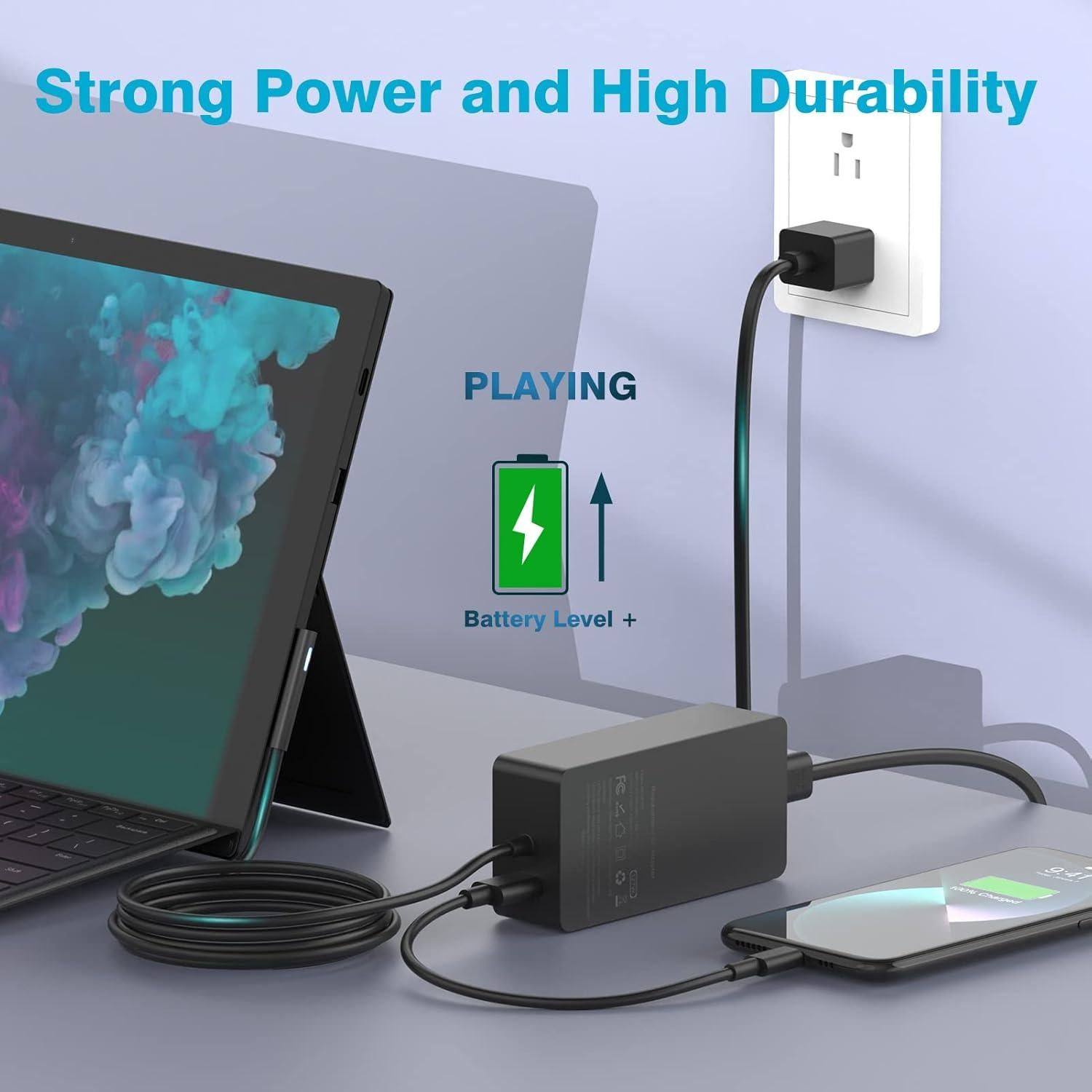 Cargador 127W MARSDOCK para Microsoft Surface Book 3/2/1