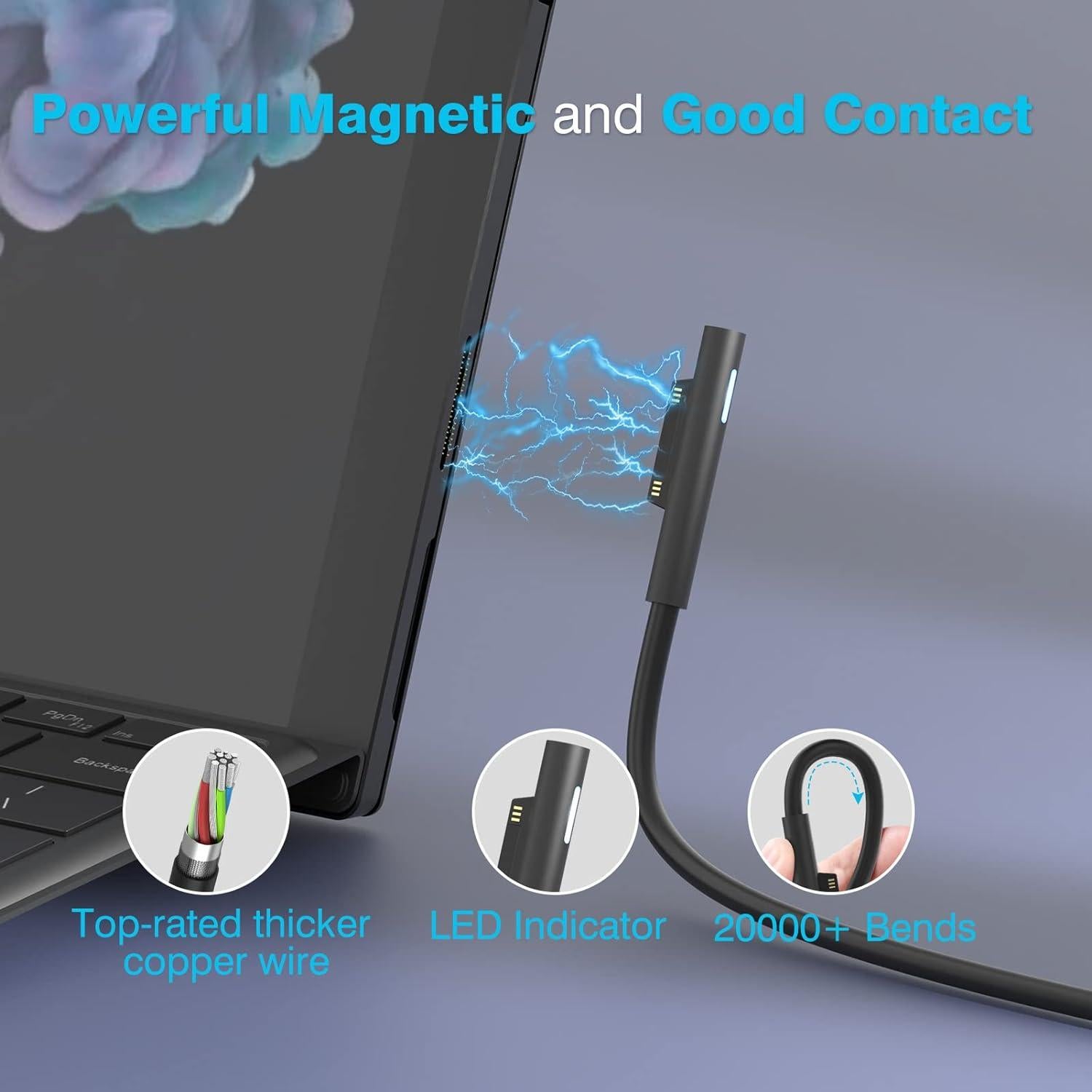 Cargador 127W MARSDOCK para Microsoft Surface Book 3/2/1