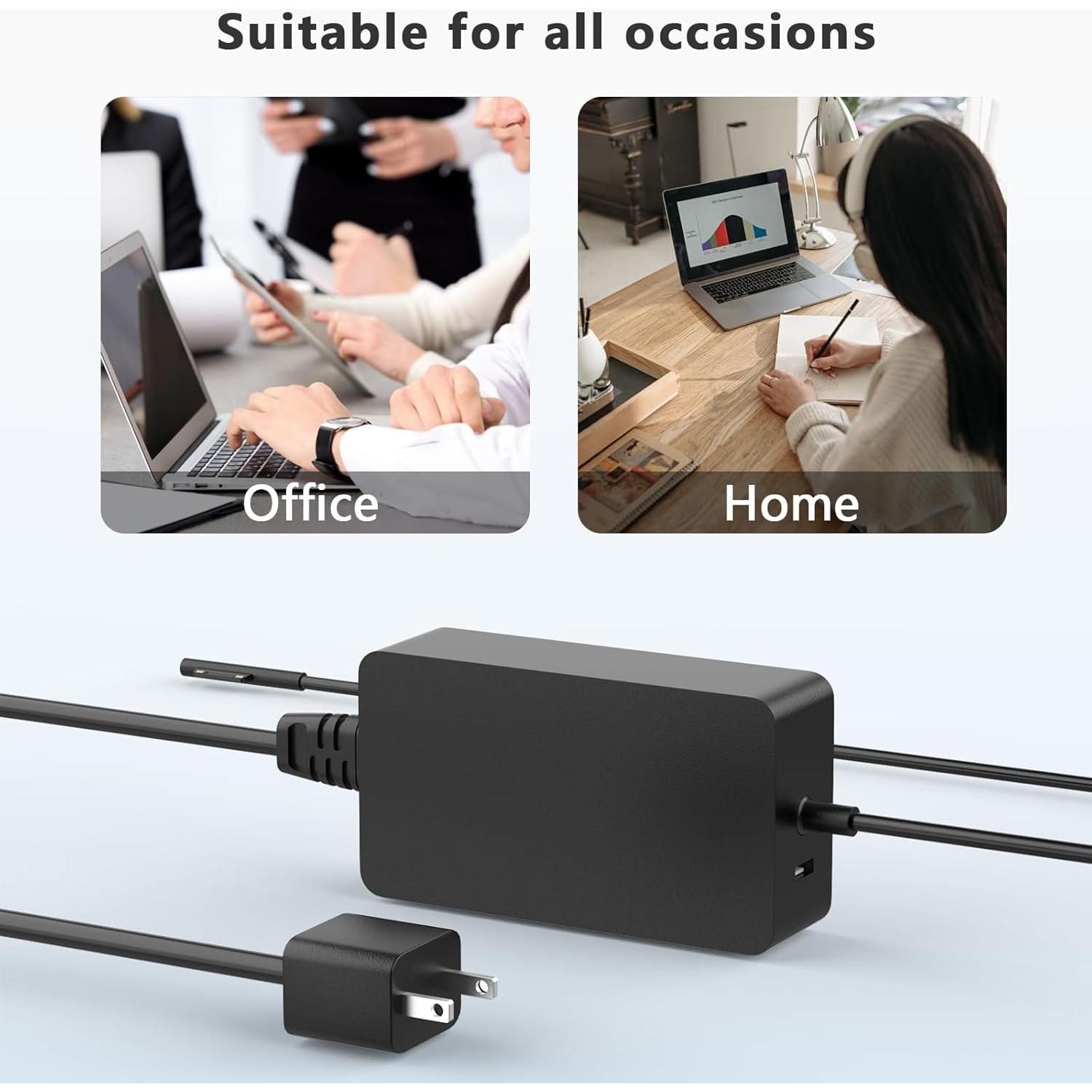 Cargador 65W GKLSPL para Microsoft Surface Pro y Laptop