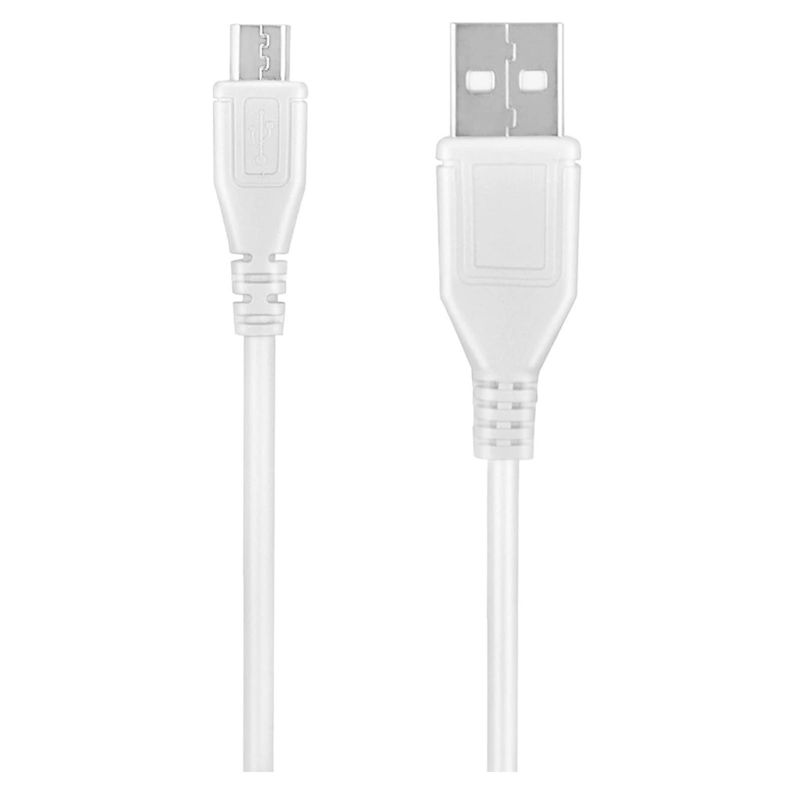 Cable de Datos Micro USB 1.52m Blanco HISPD para Laptop y Altavoz