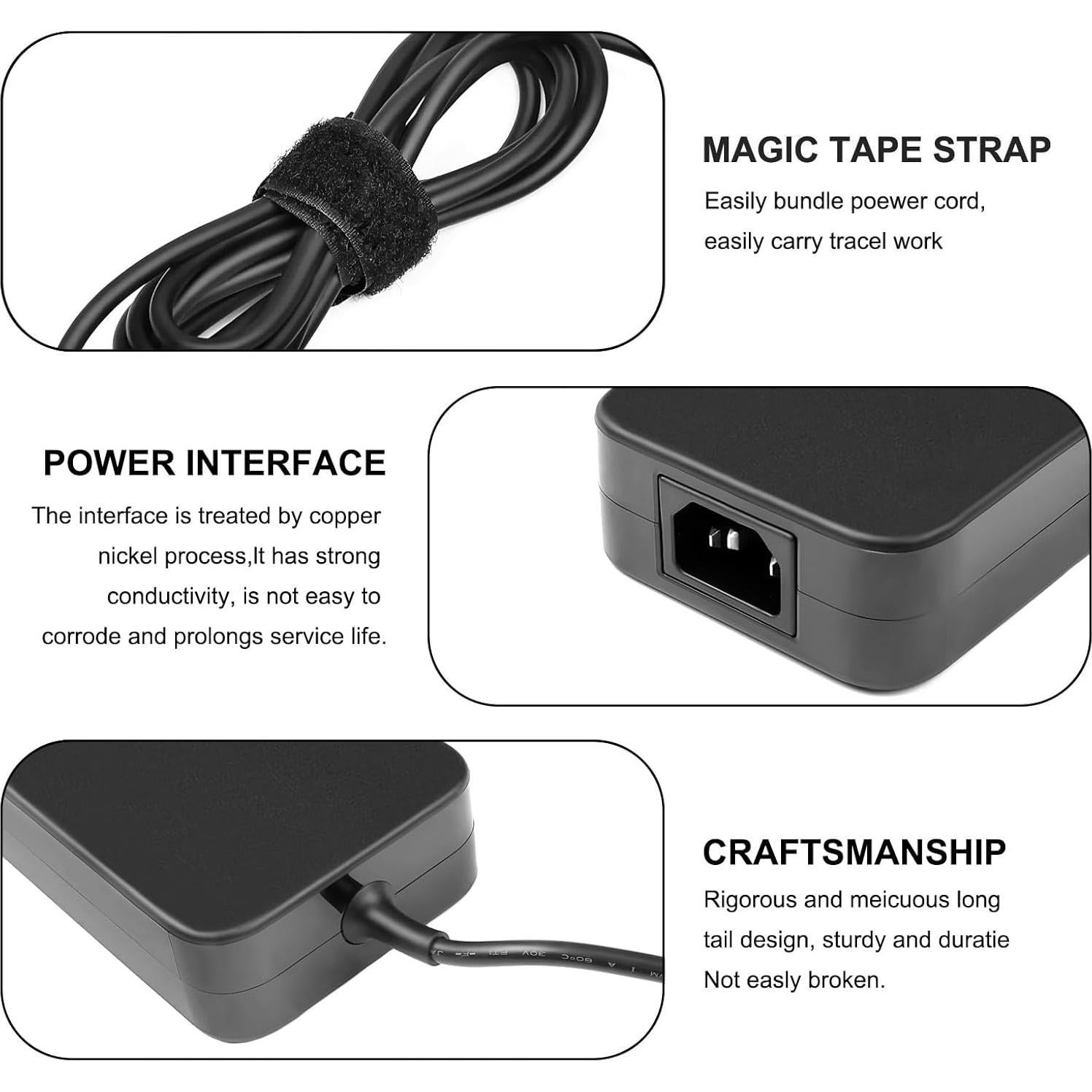 Cargador USB Tipo 240W 20V 12A para Laptops MSI GE76 GE66