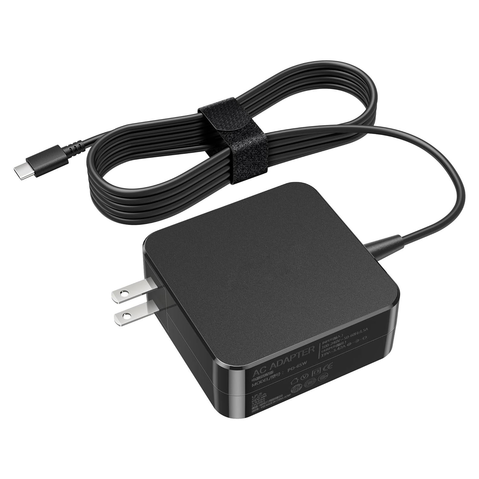 Cargador USB-C 65W VRAVEK para Asus ZenBook y Chromebook