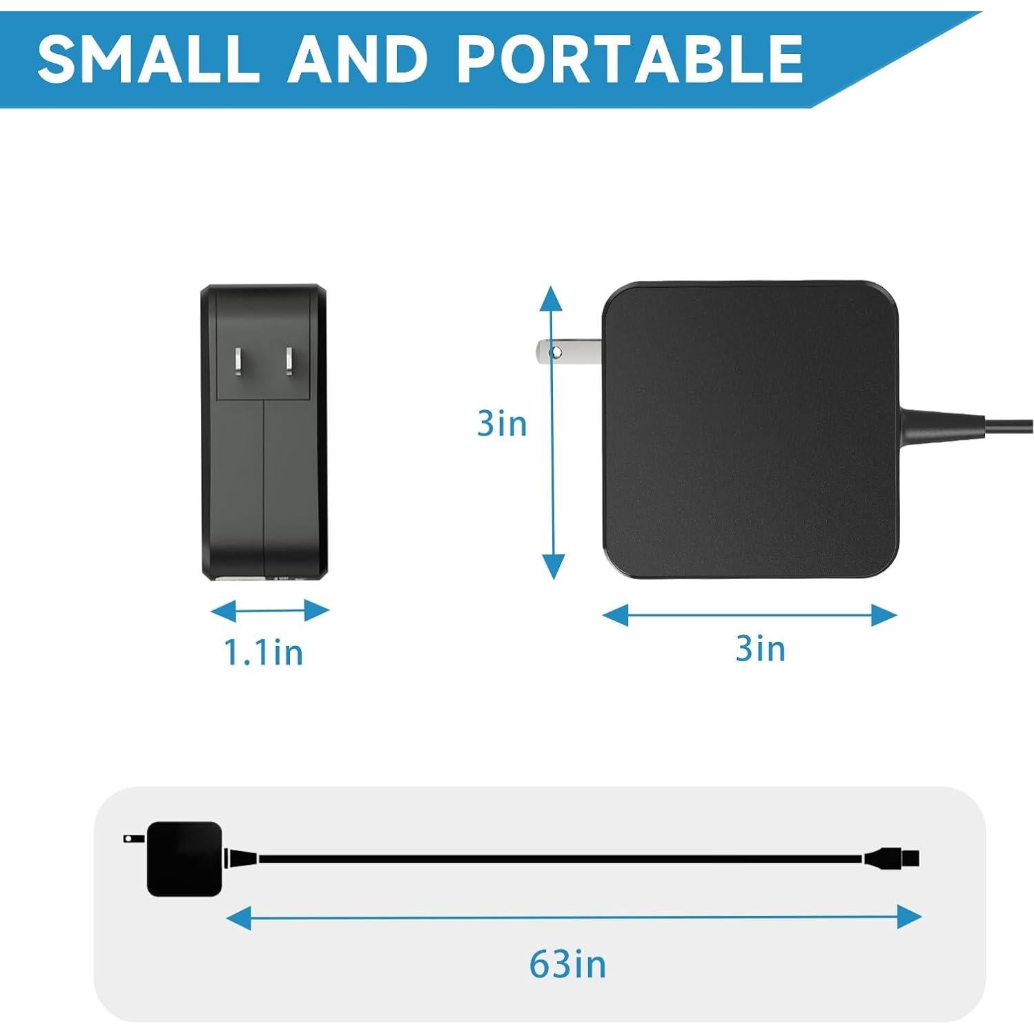 Cargador USB-C 65W VRAVEK para Asus ZenBook y Chromebook