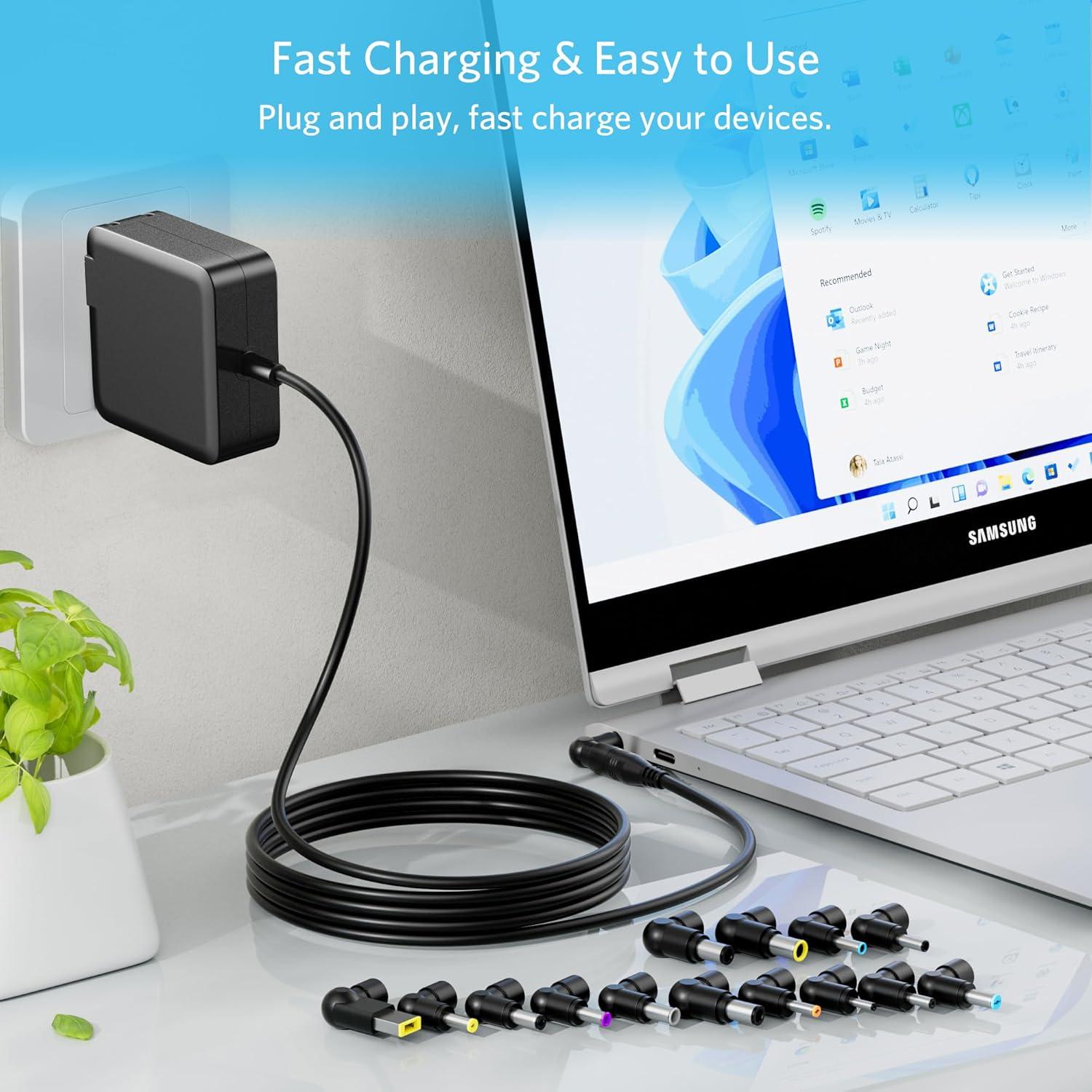 Cargador Universal para Laptop Belker 90W Carga Rápida