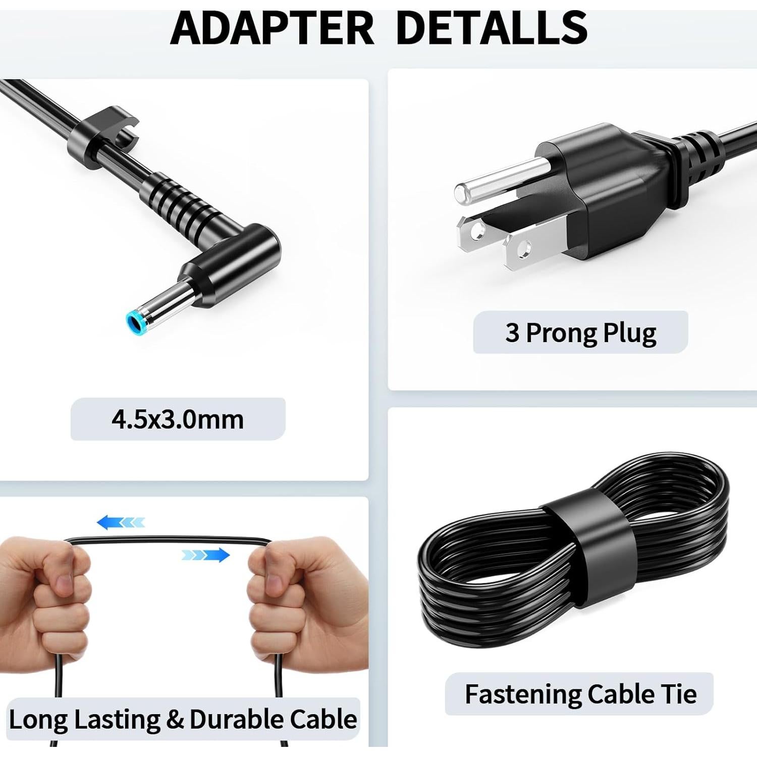 Cargador de Laptop 65W HP - Adaptador AC 19.5V 3.33A