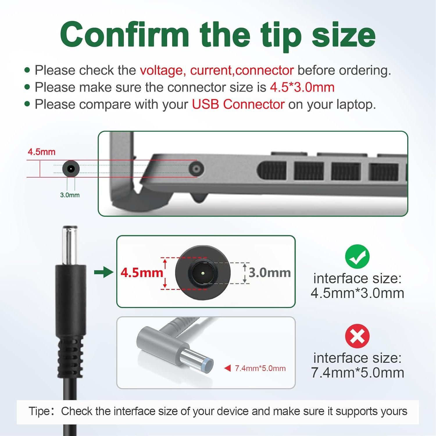 Cargador 65W Dell Inspiron 15 3000/5000 Adaptador CA