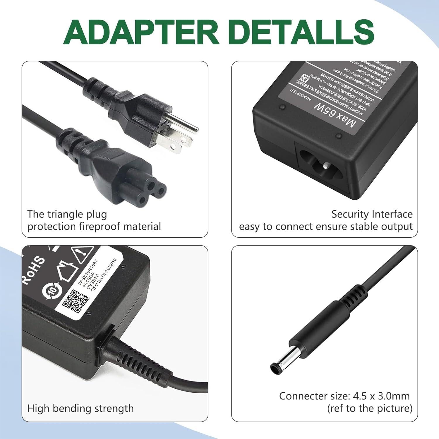 Cargador 65W Dell Inspiron 15 3000/5000 Adaptador CA