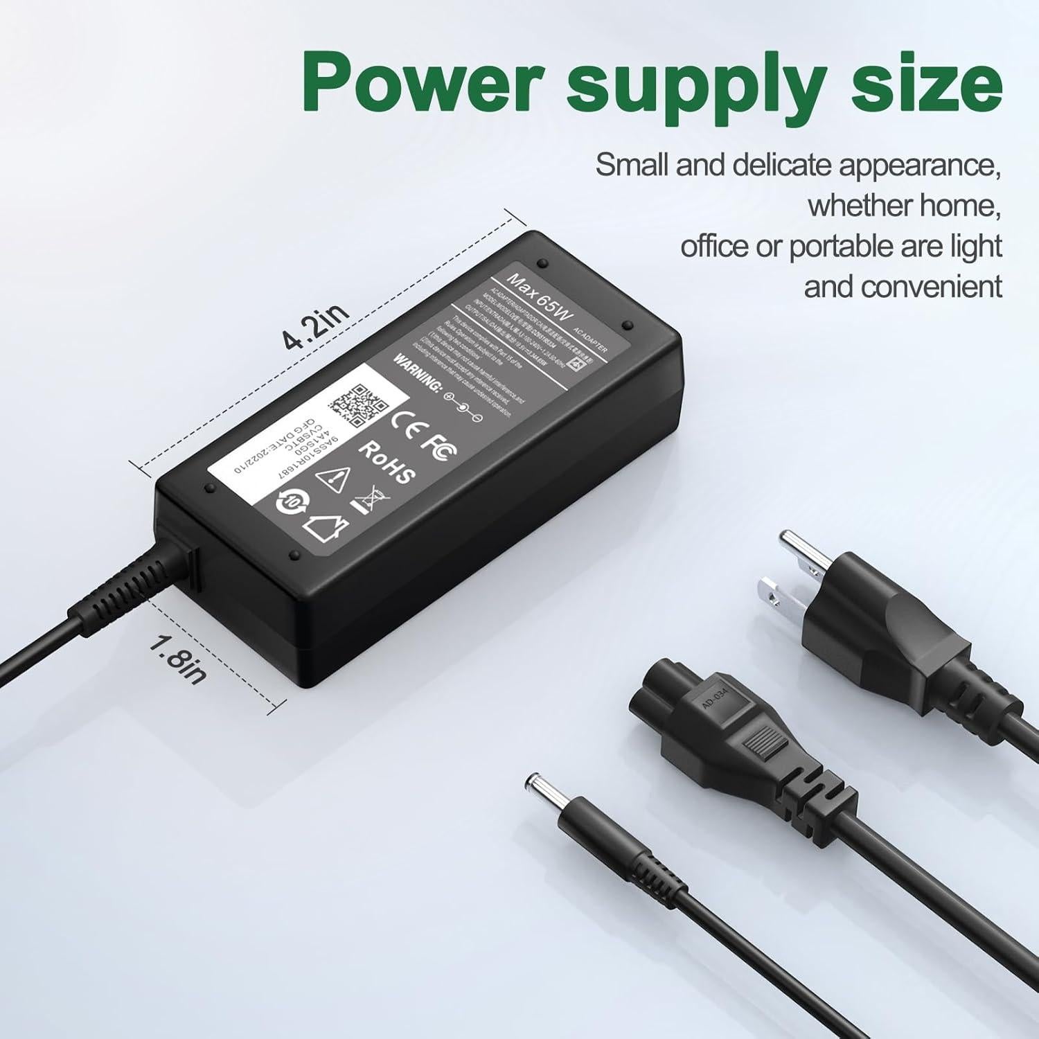 Cargador 65W Dell Inspiron 15 3000/5000 Adaptador CA