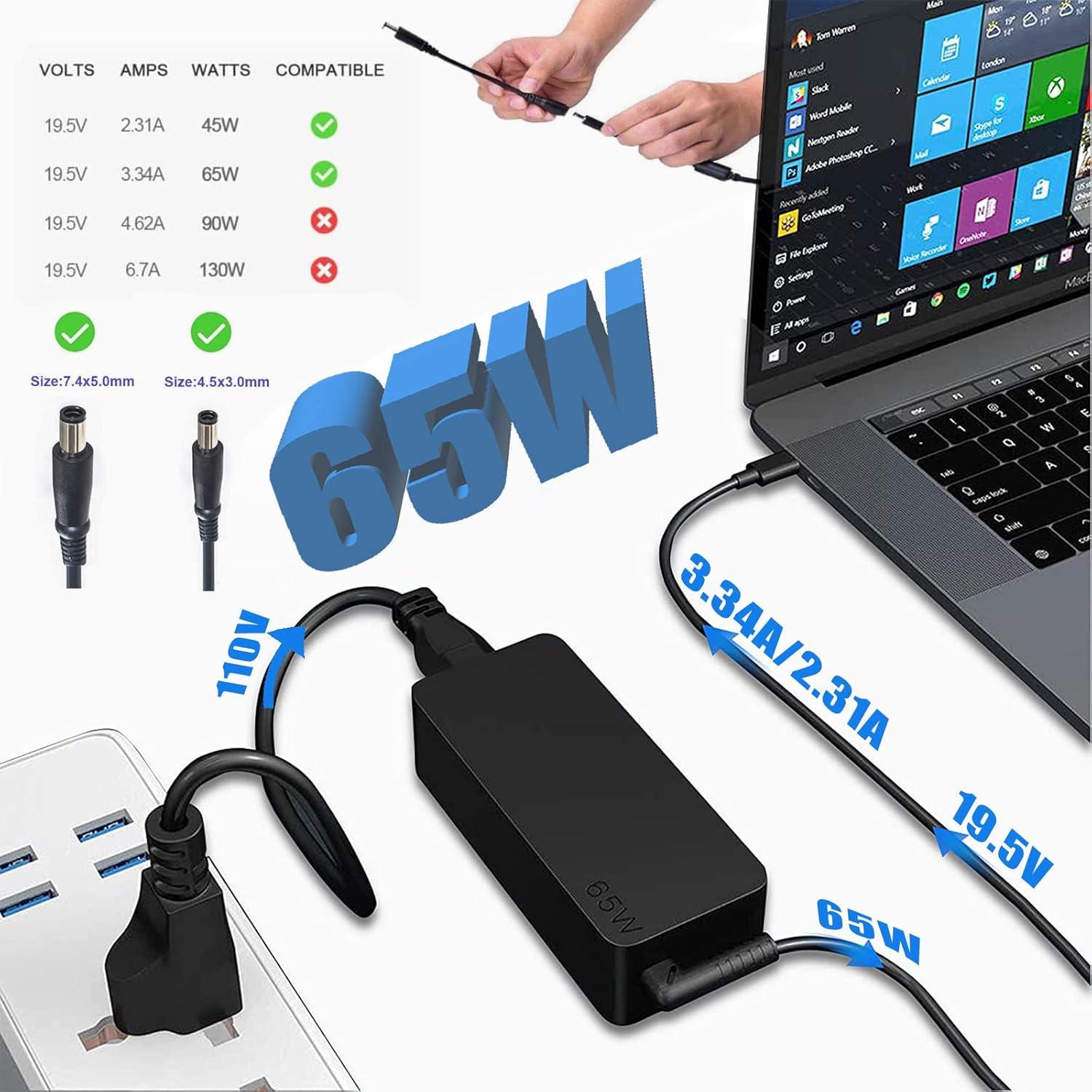 Cargador de Laptop 65W FRIBUG para Dell Inspiron 11-17