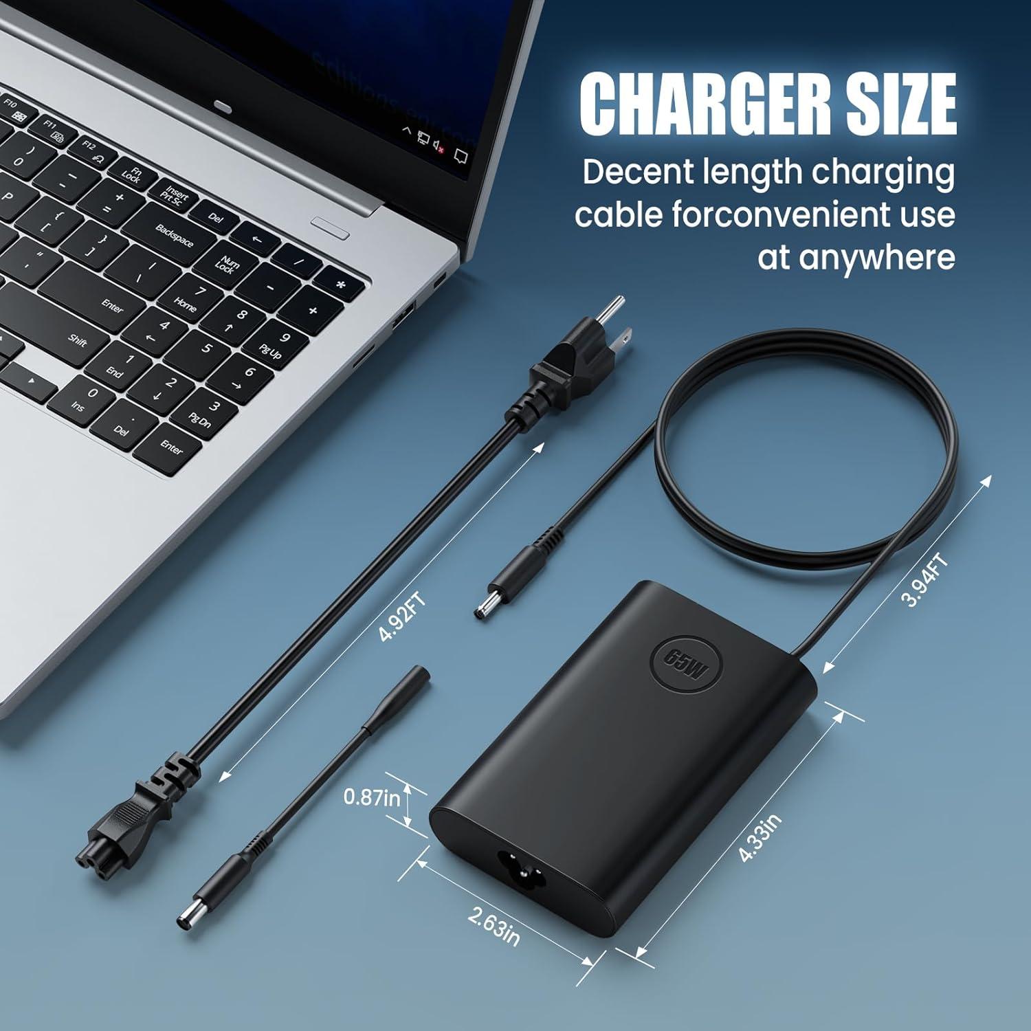 Cargador de Laptop 65W Dell Inspiron 11 13 14 15 17 Series