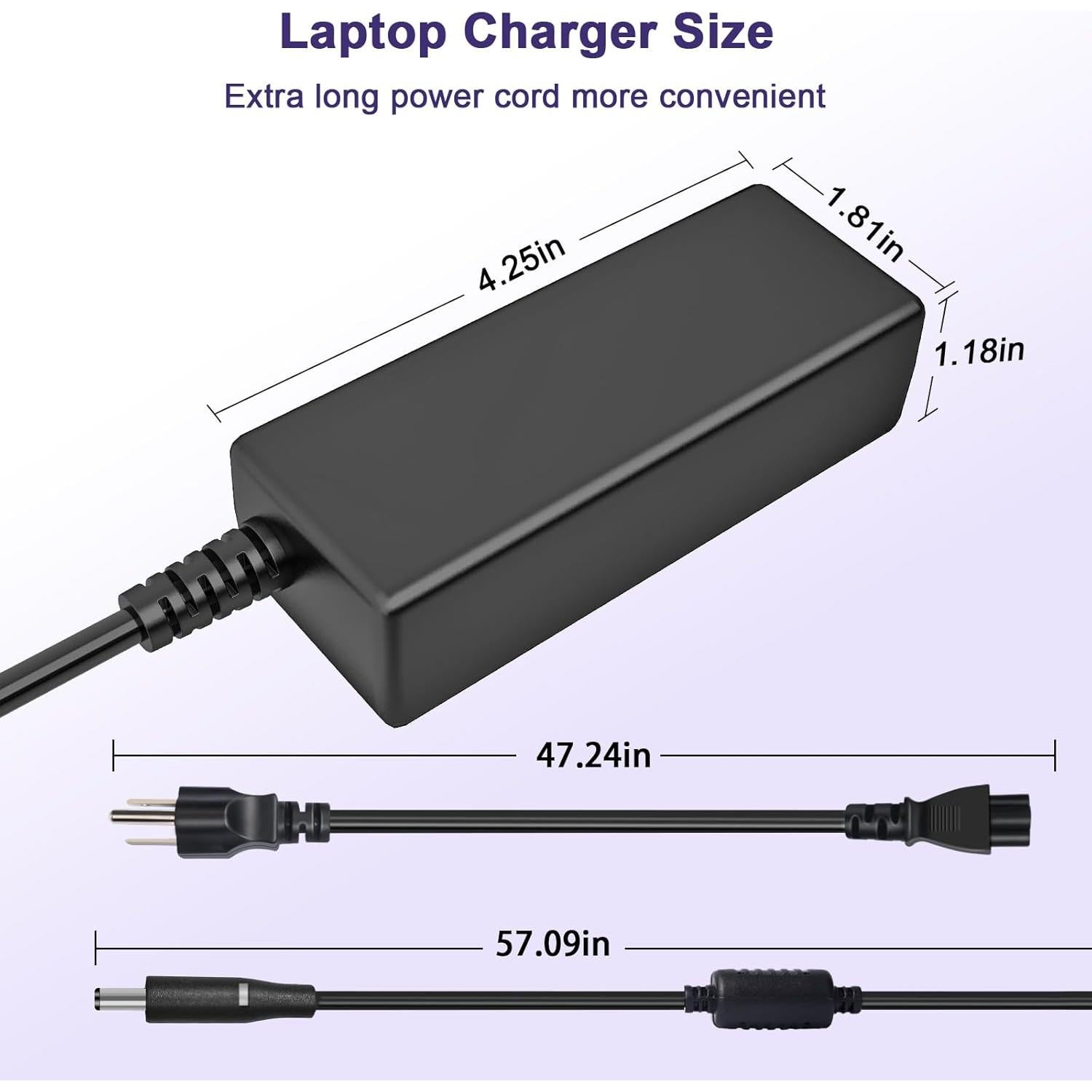 Cargador de Laptop Dell 65W Adaptador Redondo 19.5V 3.34A