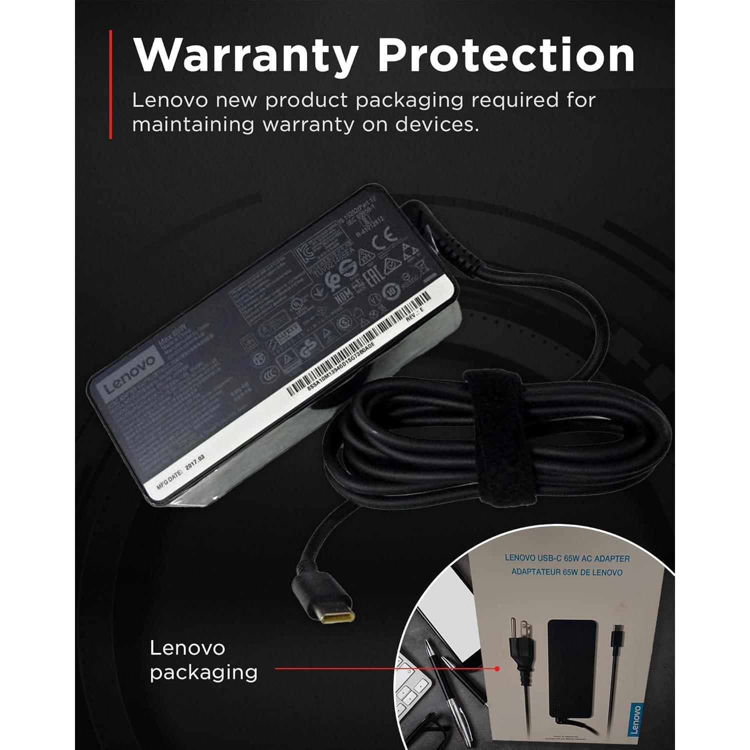 Adaptador de CA USB-C Lenovo 65W para Laptops