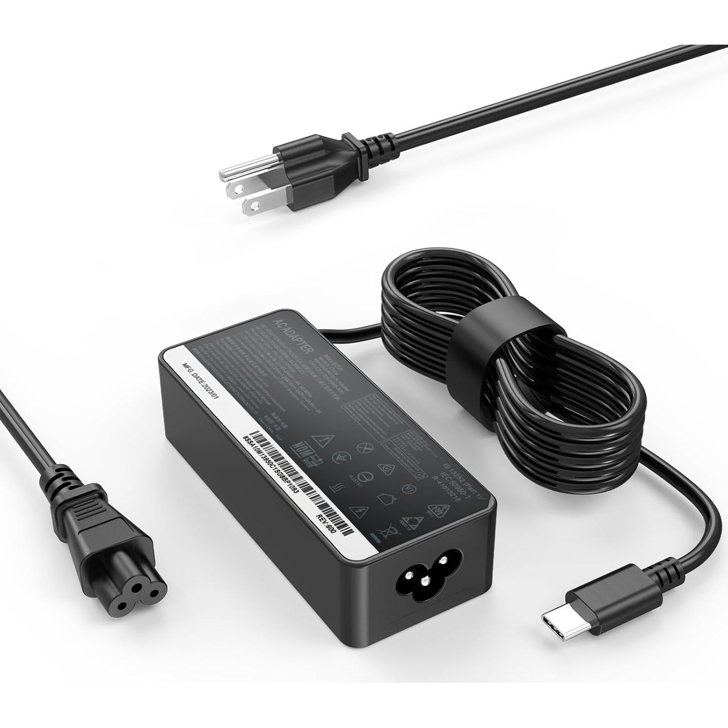 Cargador USB-C 65W Lenovo ThinkPad Yoga Chromebook Tipo C