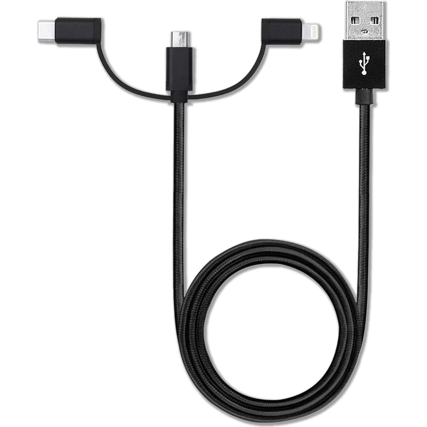 Cable USB 3-en-1 BoxWave para Infinix Smart 6 - 100cm