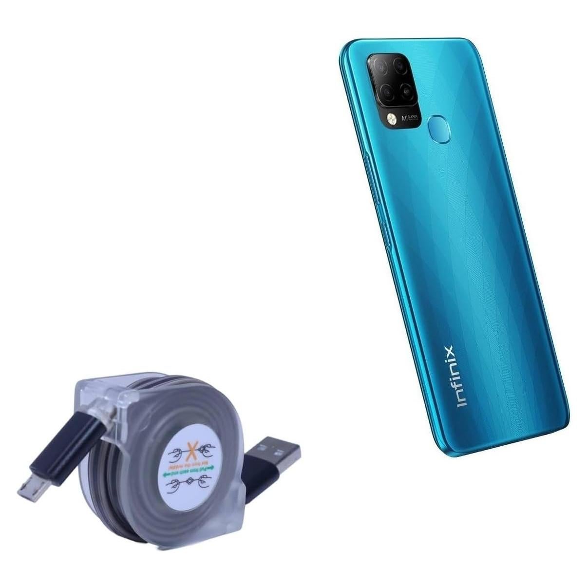 Cable Retráctil USB BoxWave para Infinix Hot 10s - 63.5 cm