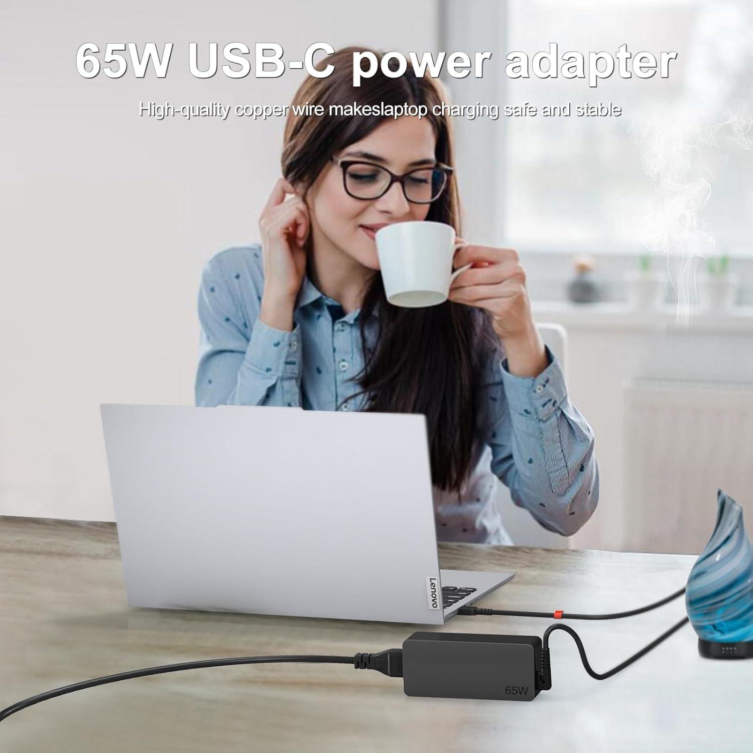 Cargador USB C 65W Compatible con Lenovo Yoga y Thinkpad
