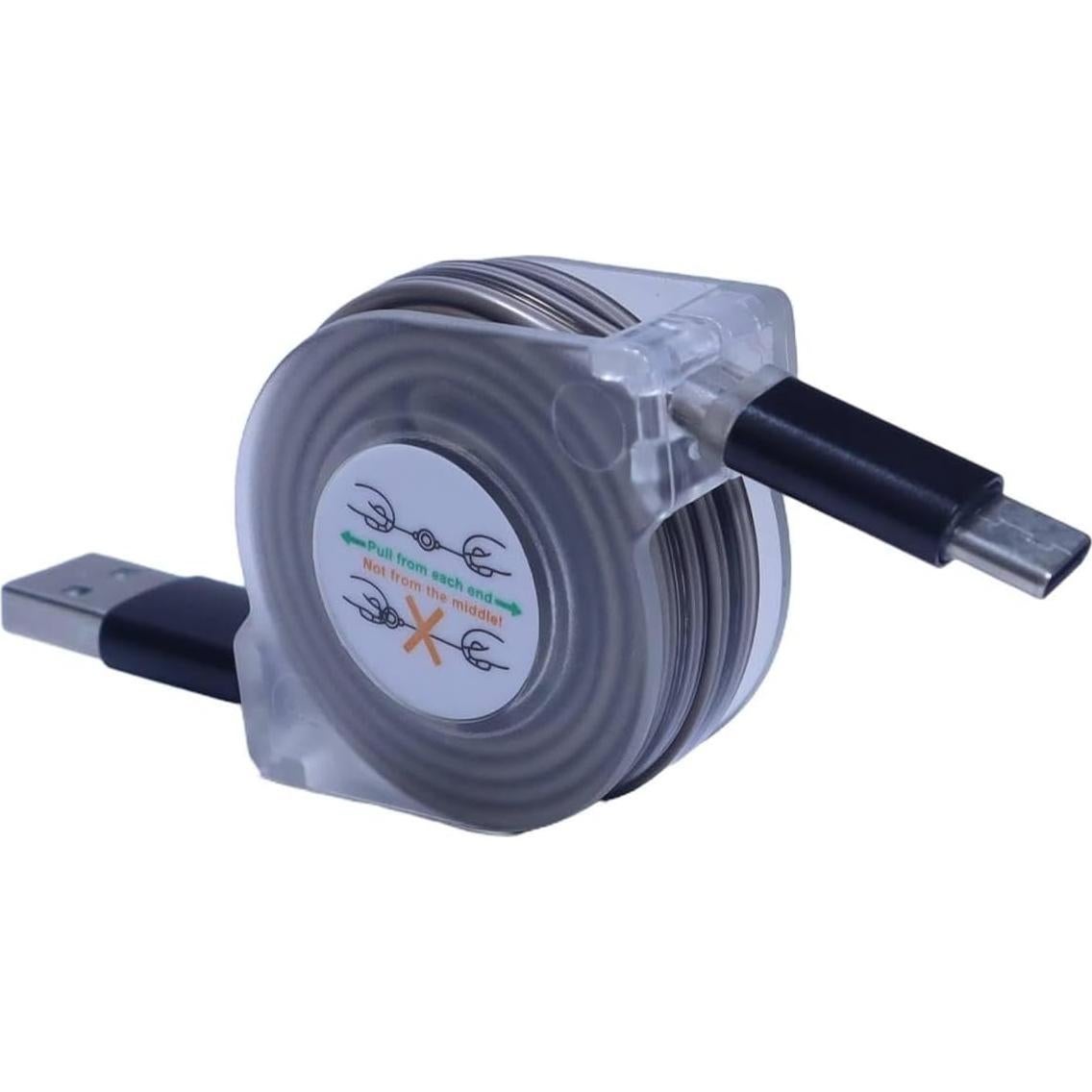 Cable Retráctil BoxWave USB-A a USB Tipo-C 10-93 cm