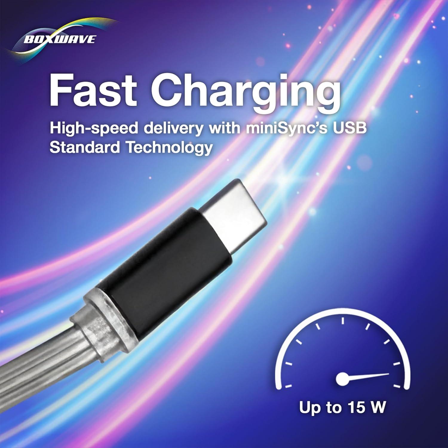 Cable Retráctil BoxWave USB-A a USB Tipo-C 10-93 cm