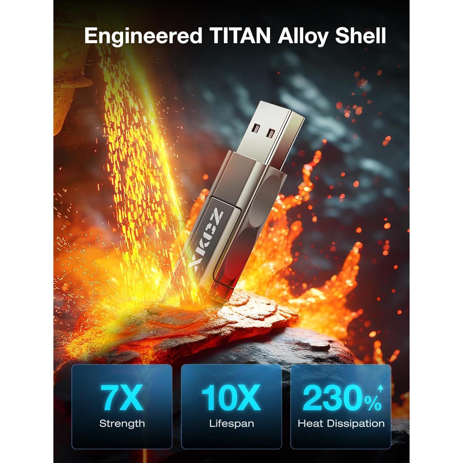 Cable USB C 4 en 1 XKCZ 240W 1.52m Carga Rápida y Datos