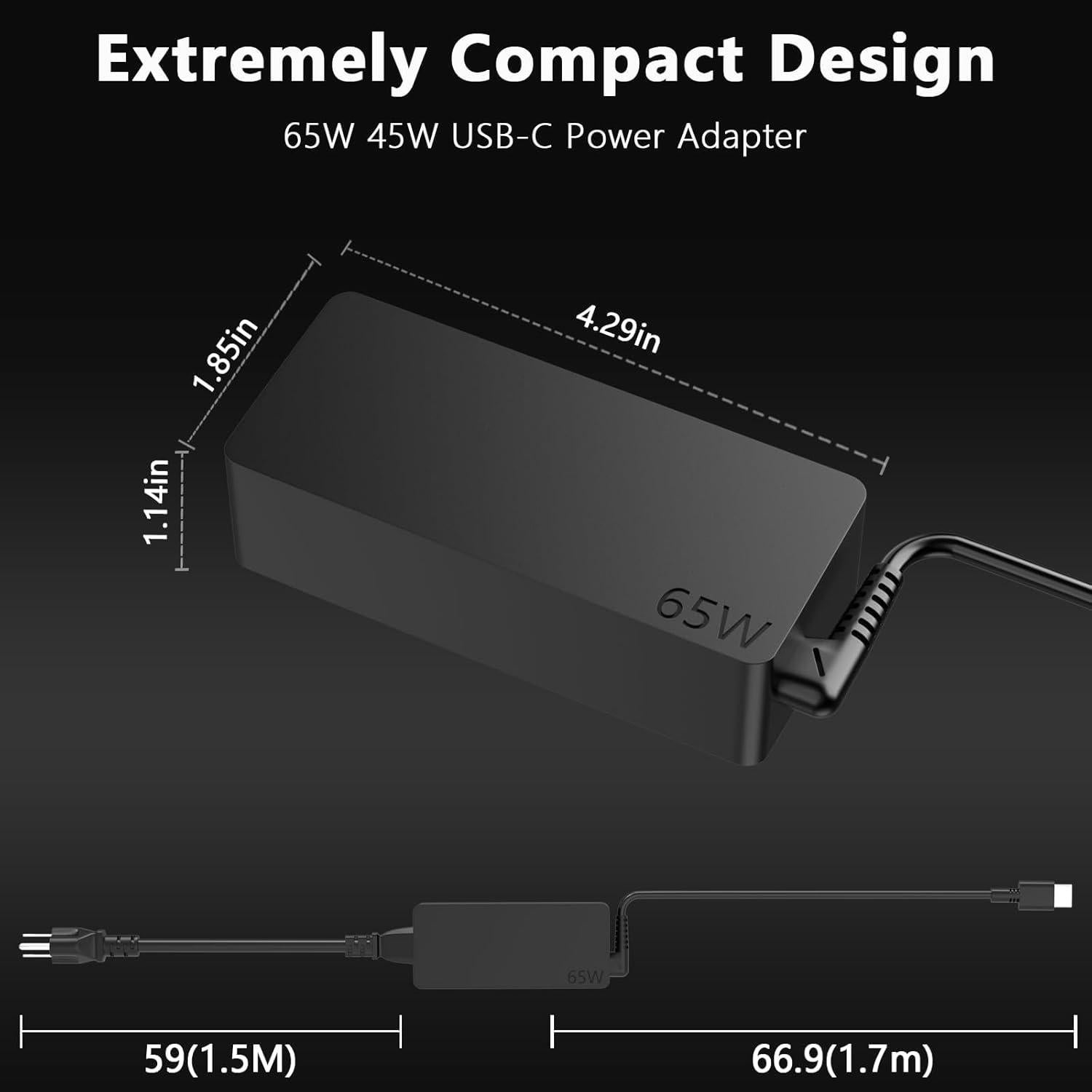 Cargador USB C 65W Bzylon para Laptop Samsung Galaxy Book
