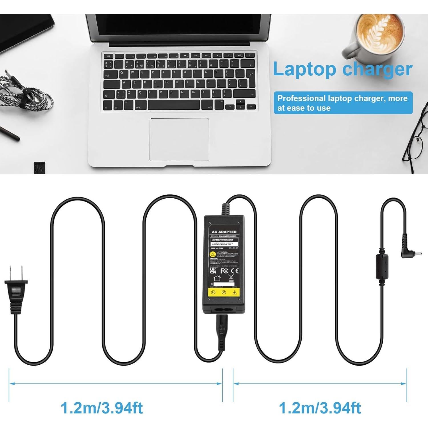 Cargador Adaptador AC 19V 2.1A para Samsung Notebook