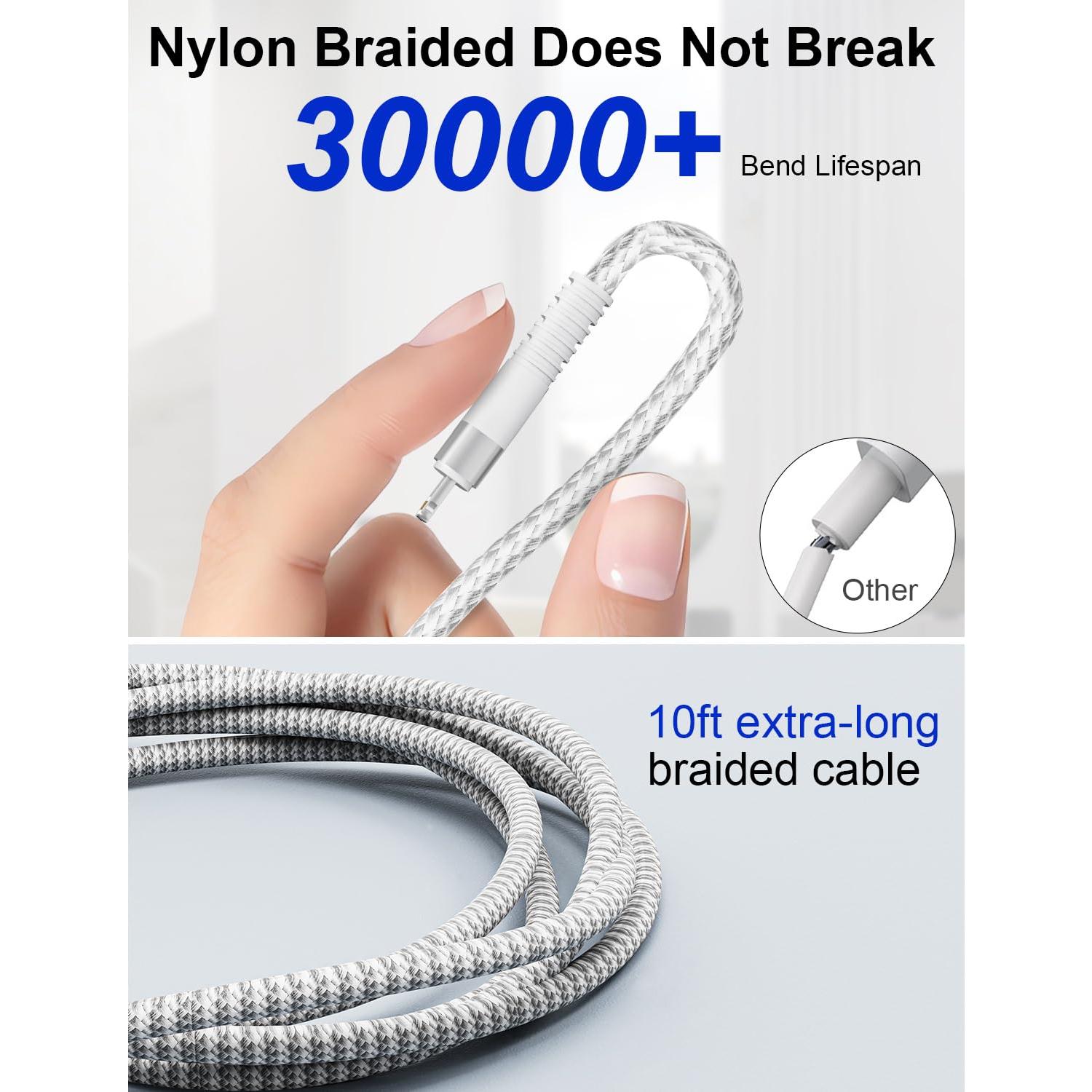 Cable de carga múltiple 4-en-2 100W para Samsung Watch 3m