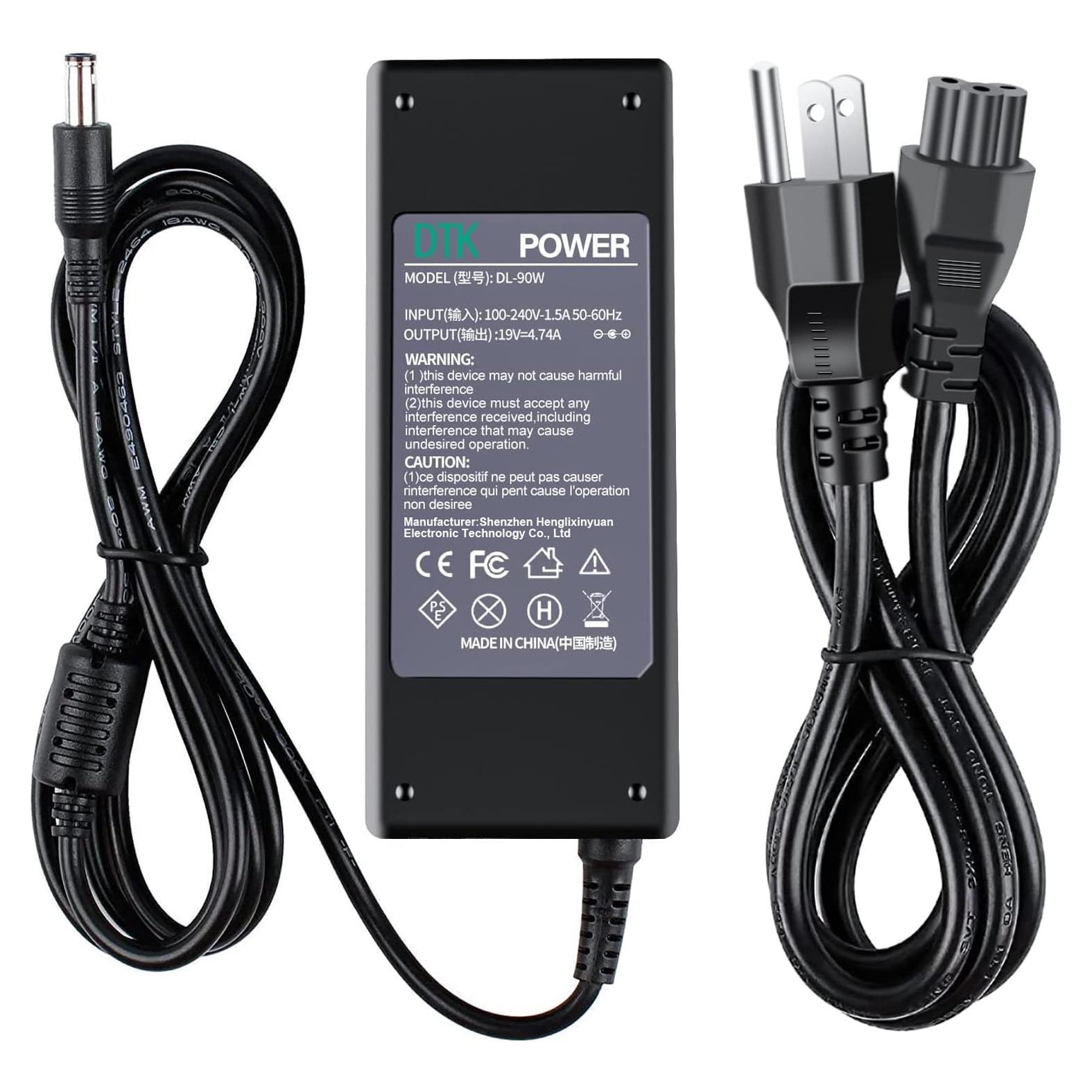 Adaptador de CA DTK 90W 19V 4.74A para Laptop Samsung