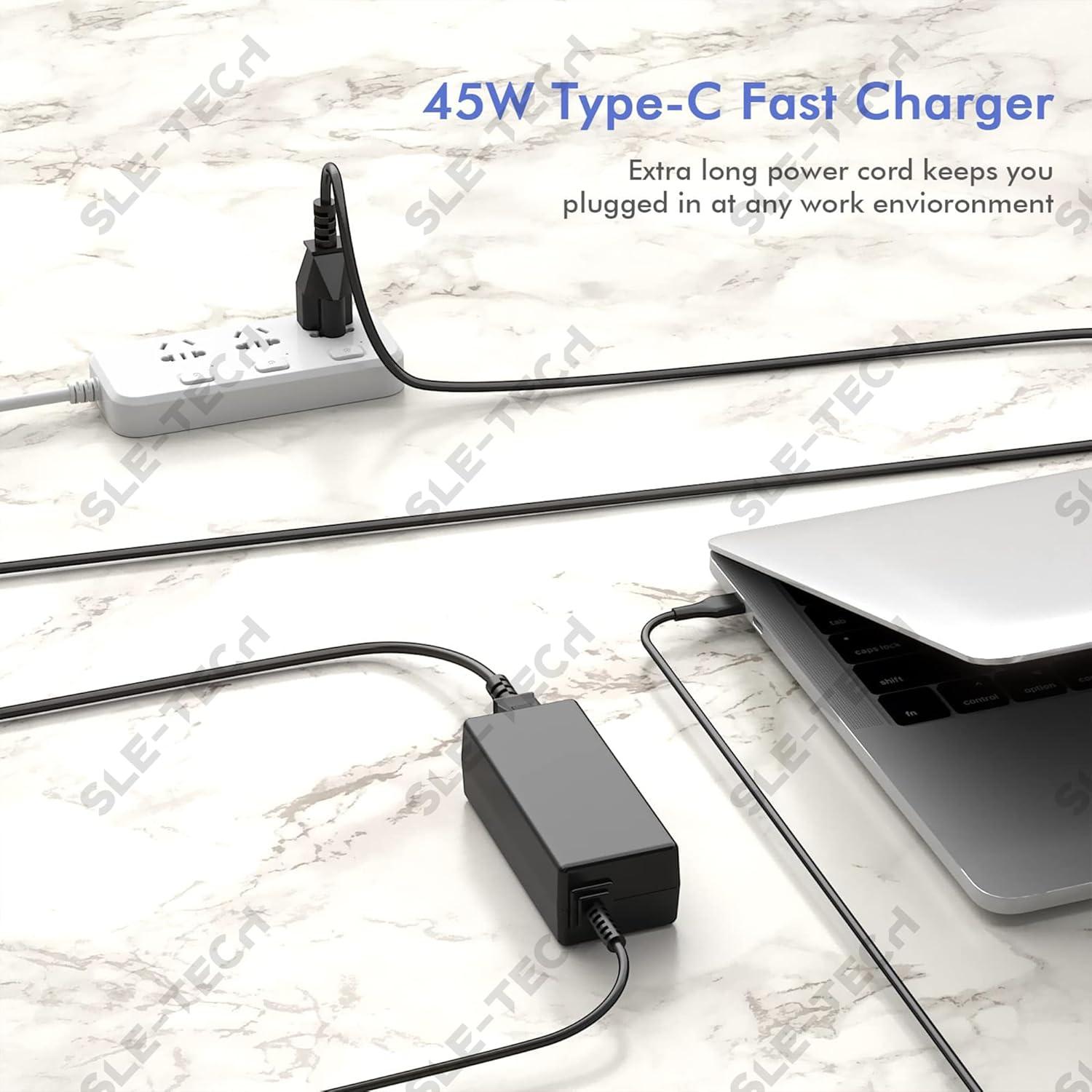 Cargador USB C 45W SLE-TECH para Laptop HP, Dell, Lenovo