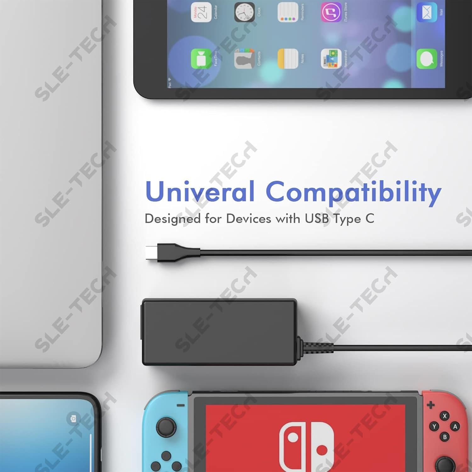 Cargador USB C 45W SLE-TECH para Laptop HP, Dell, Lenovo