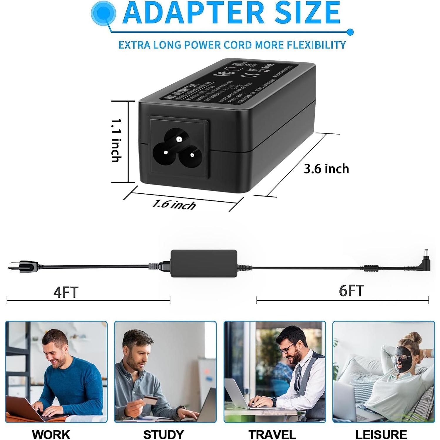 Cargador VHBW 40W para Samsung ATIV Book 9 - Adaptador 19.5V