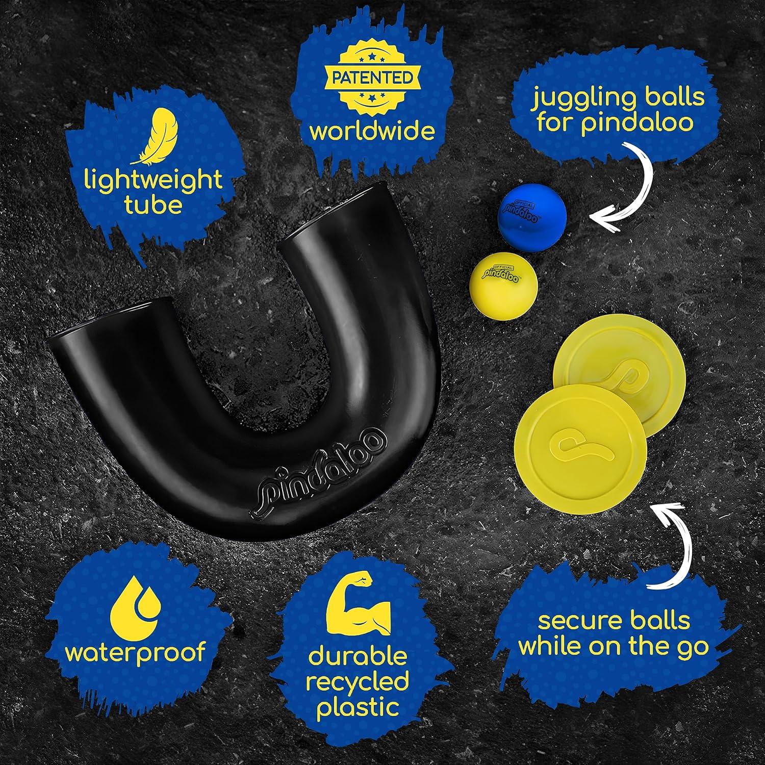 Juego de habilidad Pindaloo original con 2 pelotas - Rojo