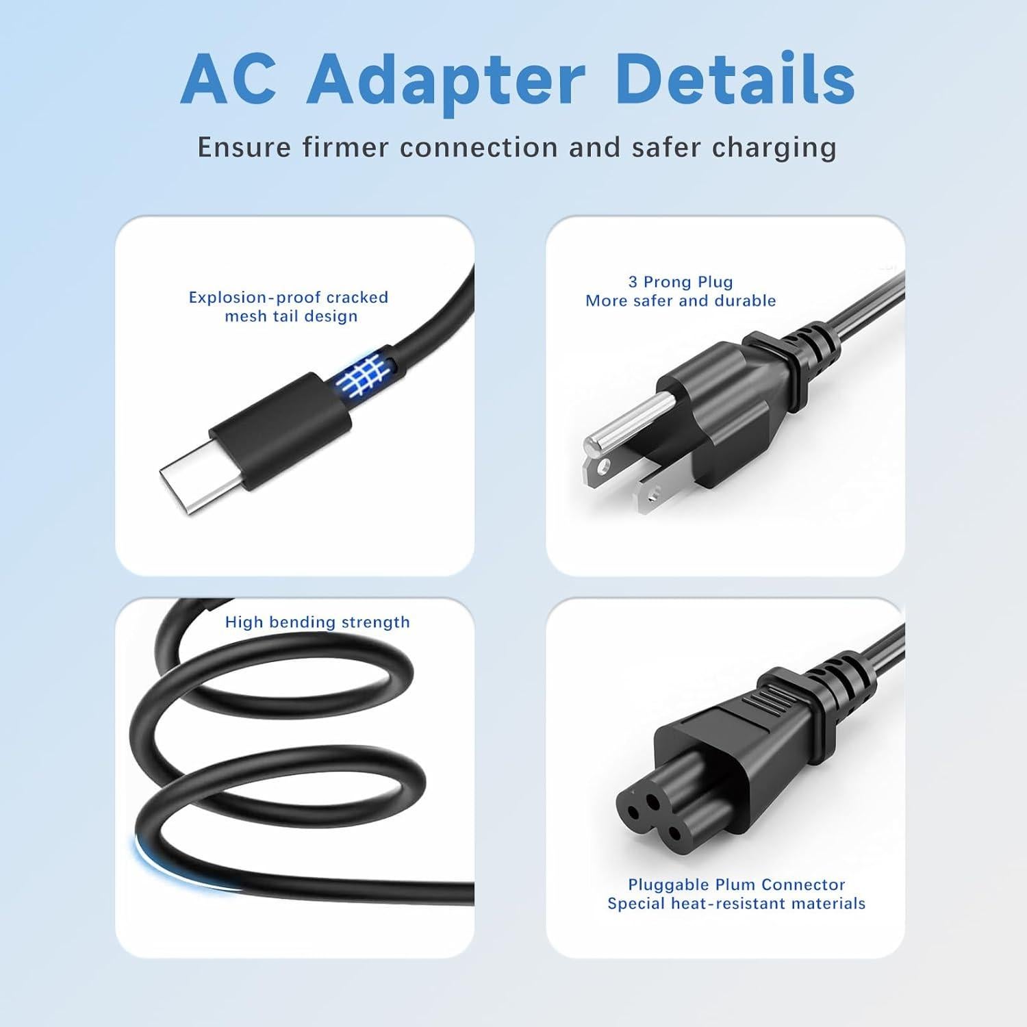 Cargador USB-C 65W HP EliteBook ProBook Chromebook Rápido