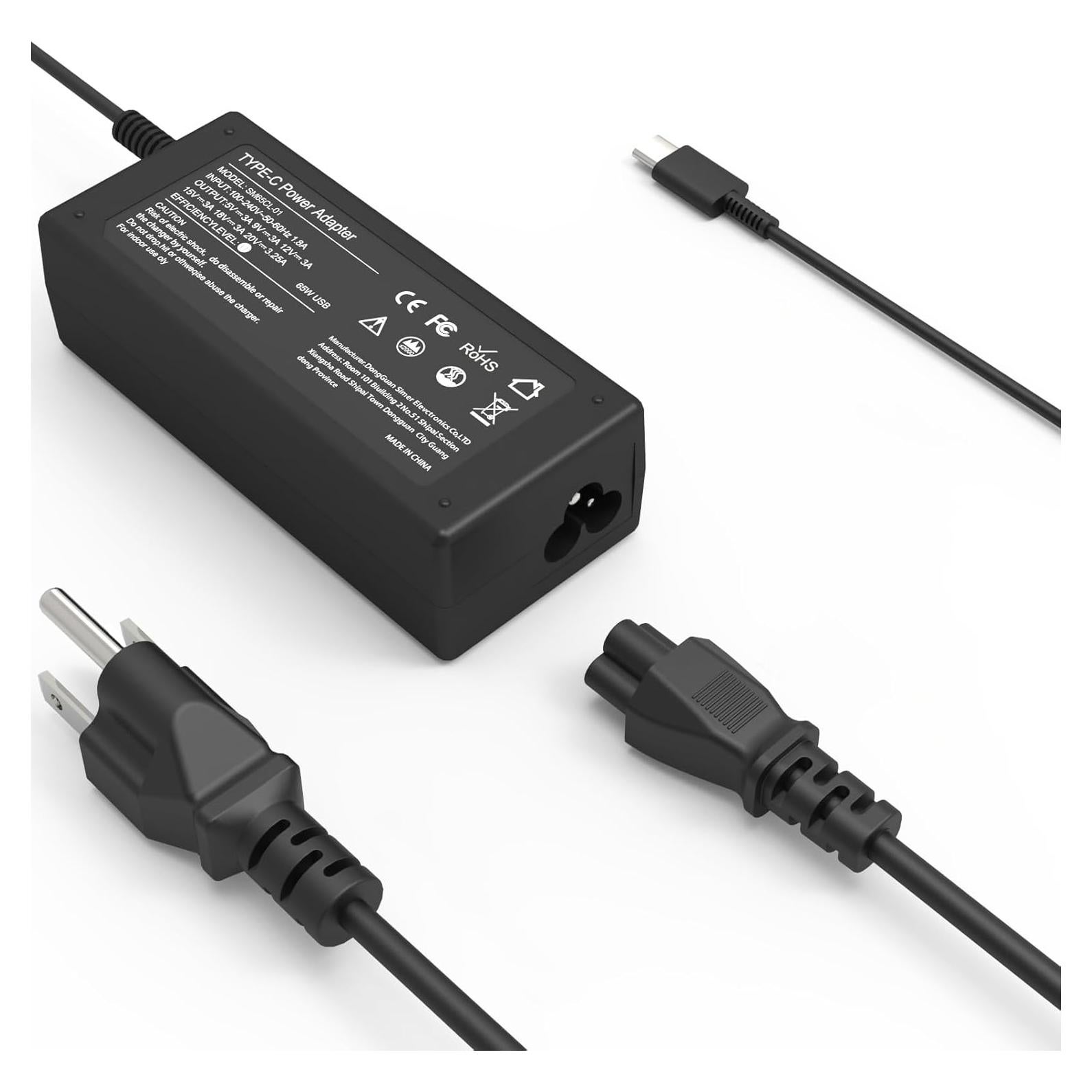 Cargador Universal 65W USB Tipo C Compatible Chromebook